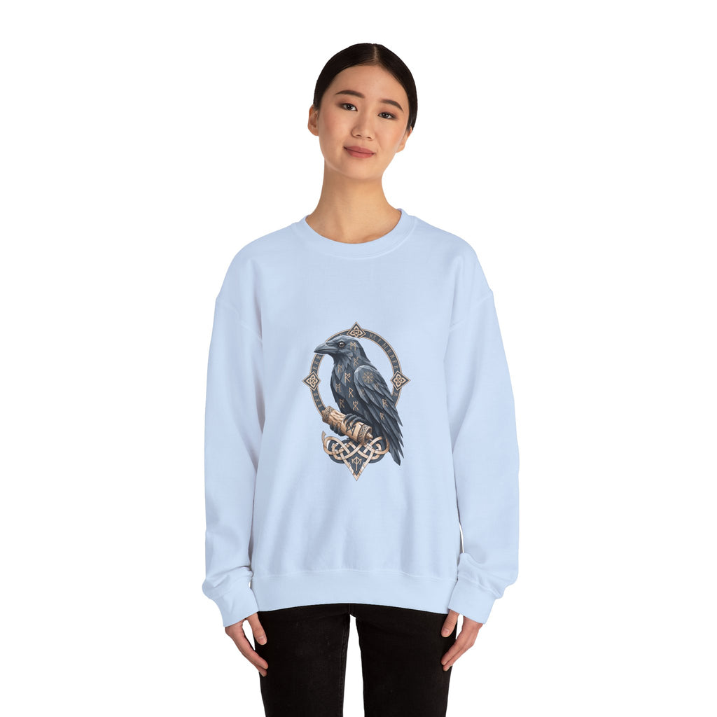 Matching Couple Sweatshirt - Huginn & Muninn Matching Couple Premium Fleece Sweatshirt Geometric Art His Hers Love Gift - Design B