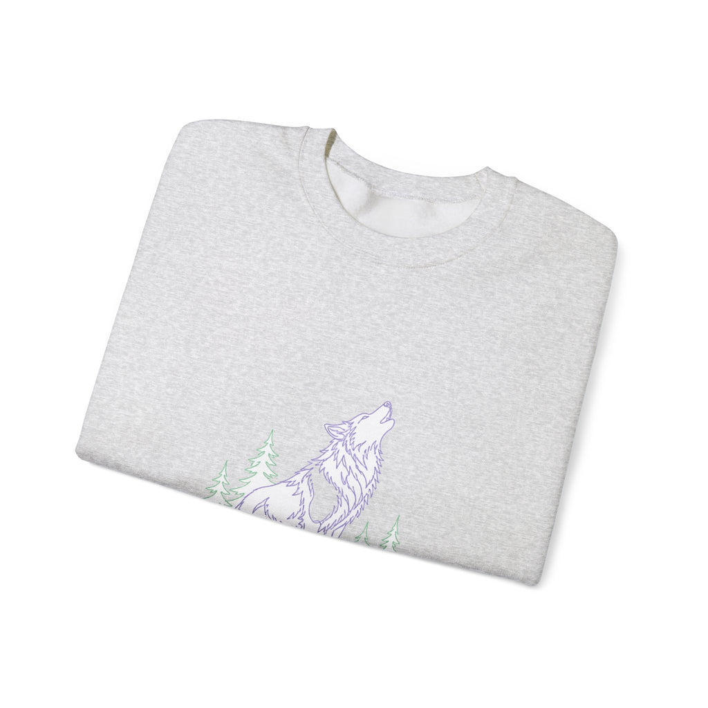 Matching Couple Sweatshirt - Wolf & Dove Matching Couple Premium Fleece Sweatshirt Minimalist Art His Hers Christmas Gift - Design A