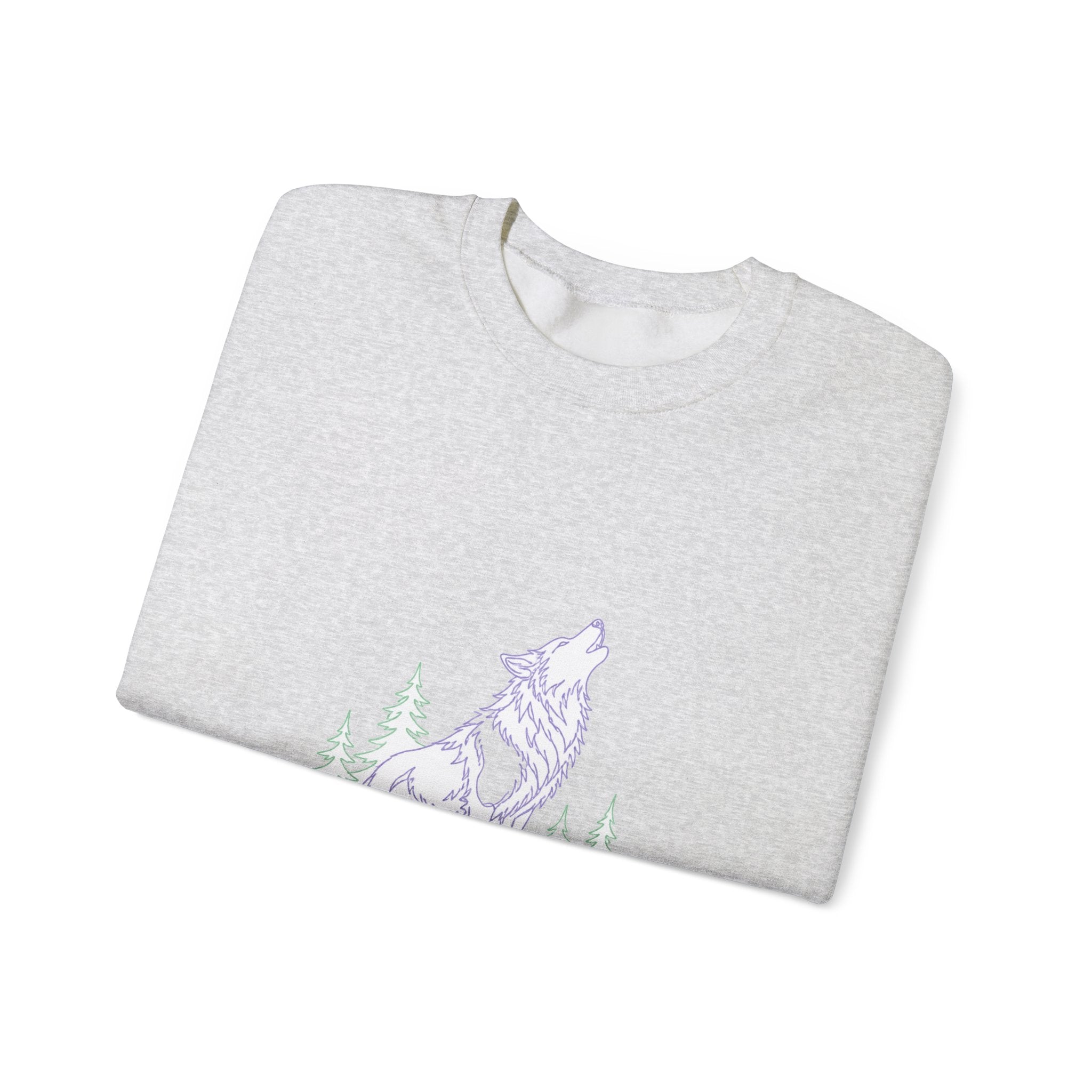 Matching Couple Sweatshirt - Wolf & Dove Matching Couple Premium Fleece Sweatshirt Minimalist Art His Hers Christmas Gift - Design A