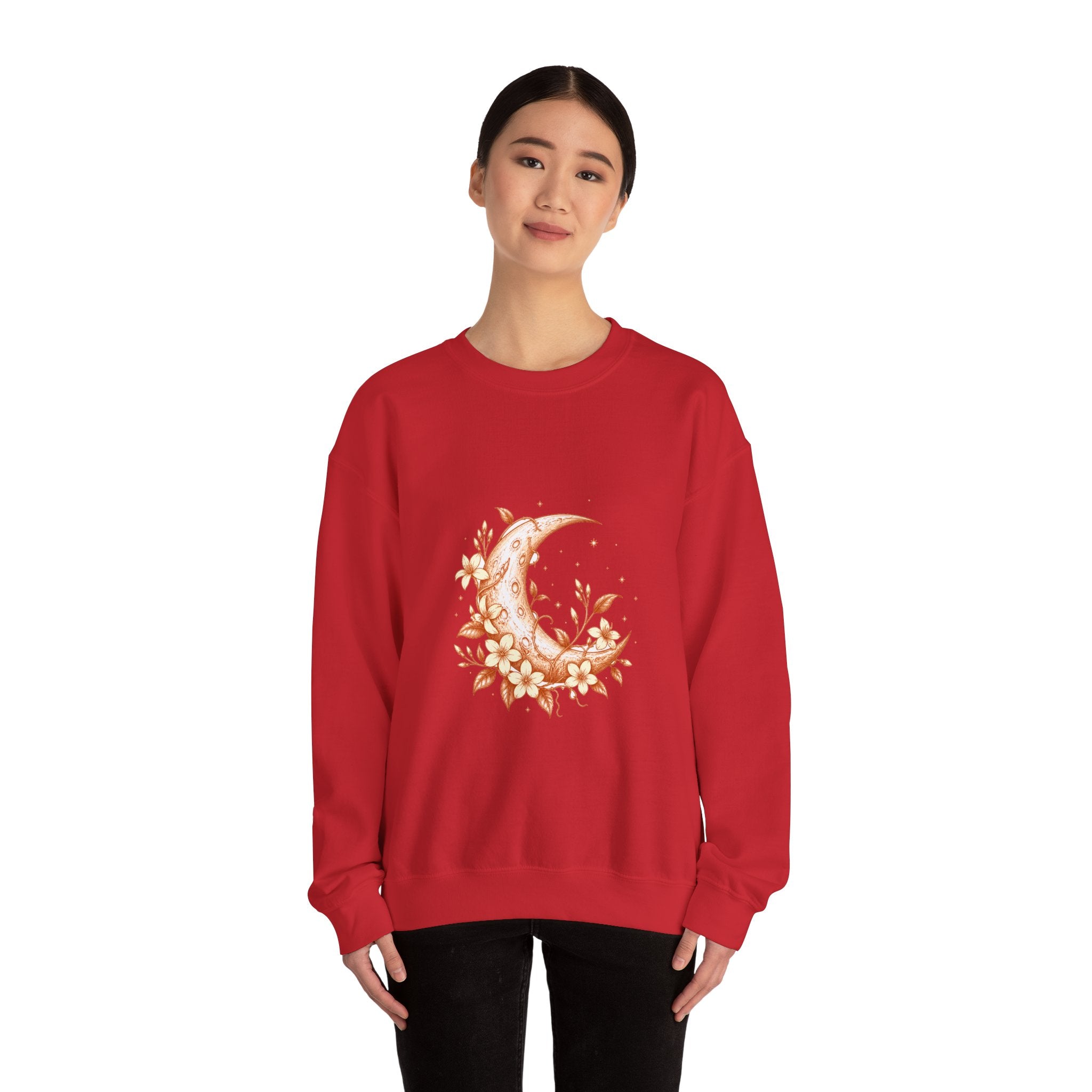 Matching Couple Sweatshirt - Sun & Moon Matching Couple Comfort Colors Crew Hand-Drawn Art His Hers Anniversary Gift - Design A