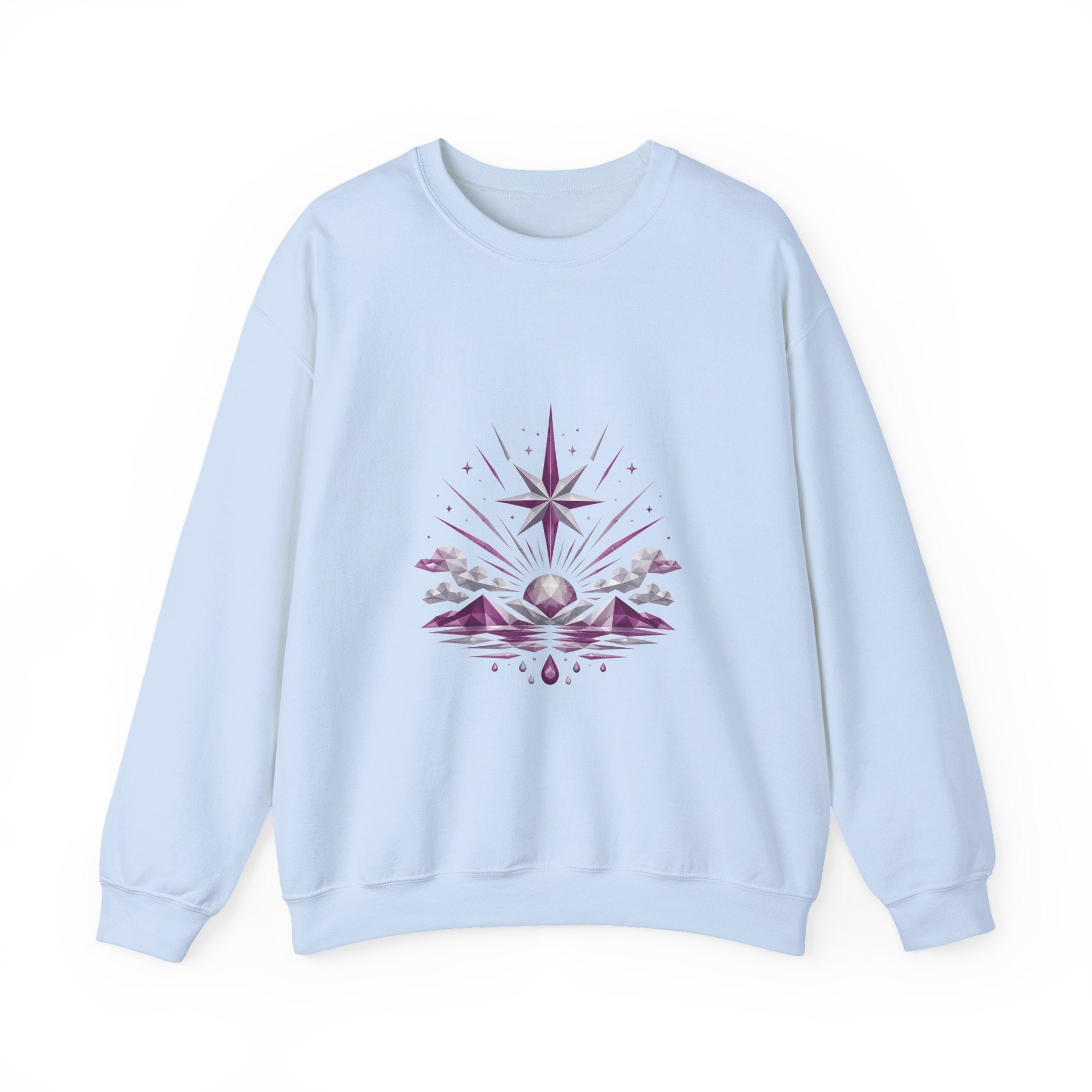 Matching Couple Sweatshirt - Evening & Morning Star Matching Couple Crewneck Sweatshirt Geometric Art His Hers Couple Gift - Design B