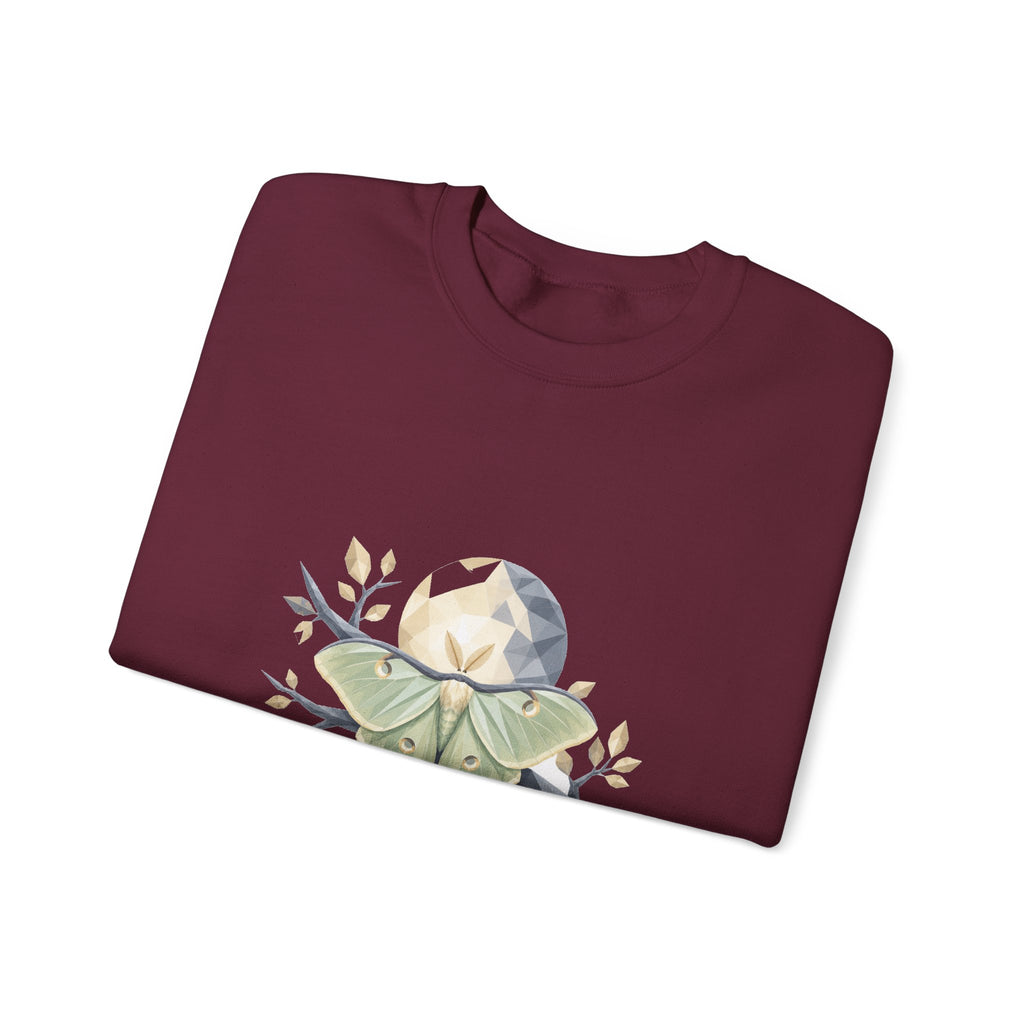 Matching Couple Sweatshirt - Butterfly & Moth Matching Couple Premium Fleece Sweatshirt Geometric Art His Hers Love Gift - Design B