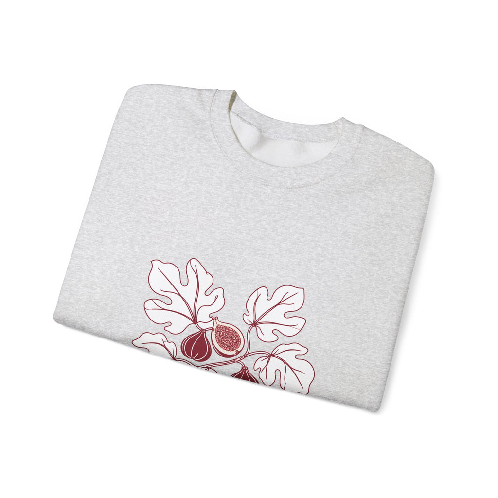 Matching Couple Sweatshirt - Olive Branch & Fig Matching Couple Crewneck Sweatshirt Minimalist Art His Hers Valentine Gift - Design B