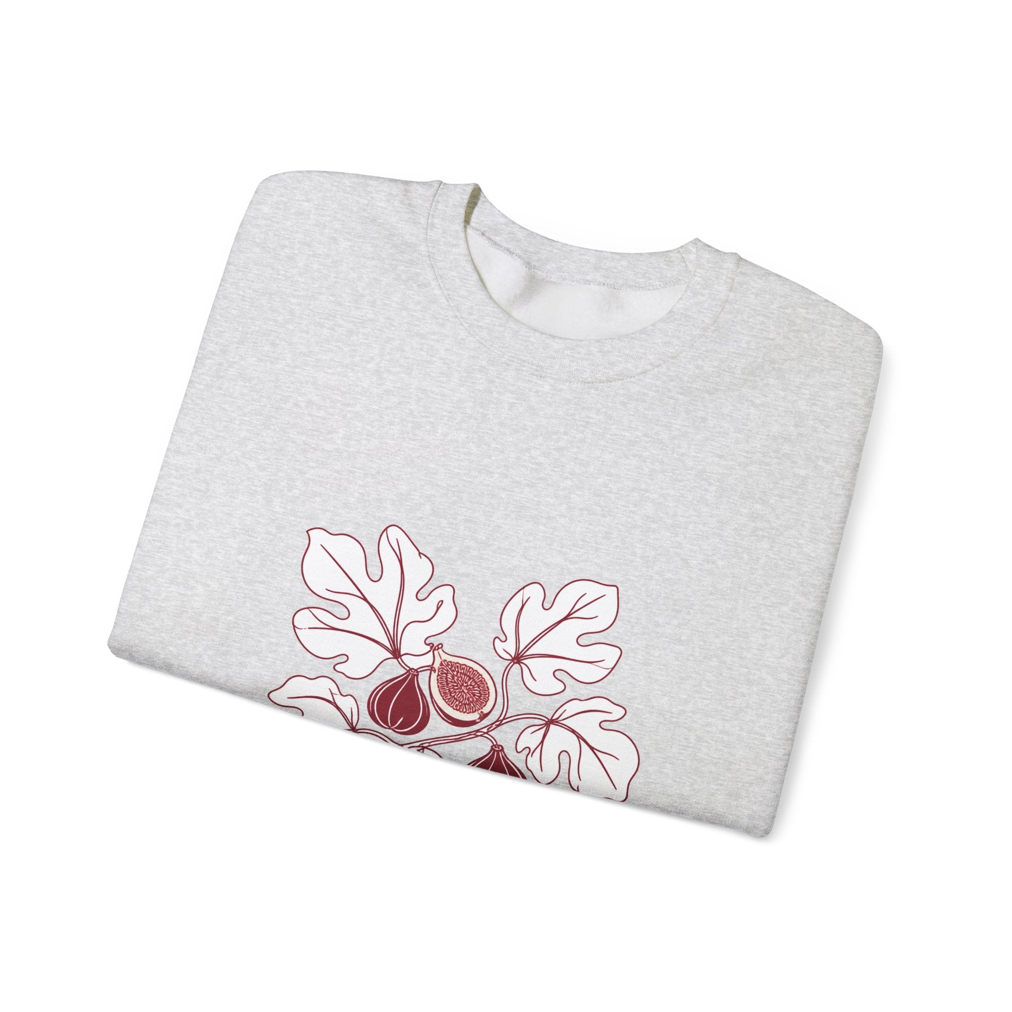 Matching Couple Sweatshirt - Olive Branch & Fig Matching Couple Crewneck Sweatshirt Minimalist Art His Hers Valentine Gift - Design B