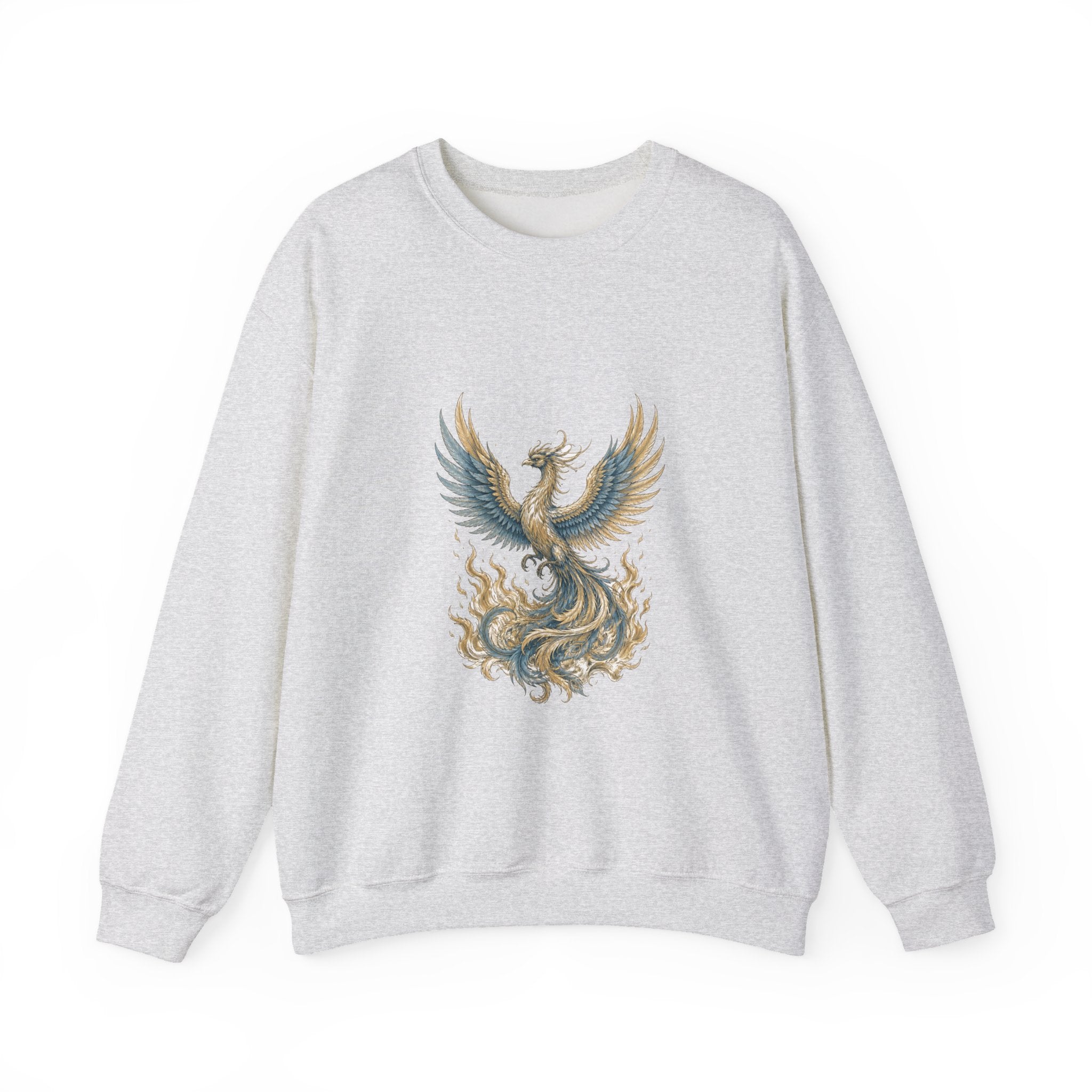 Matching Couple Sweatshirt - Dragon & Phoenix Matching Couple Crewneck Sweatshirt Hand-Drawn Art His Hers Best Friend Gift - Design B