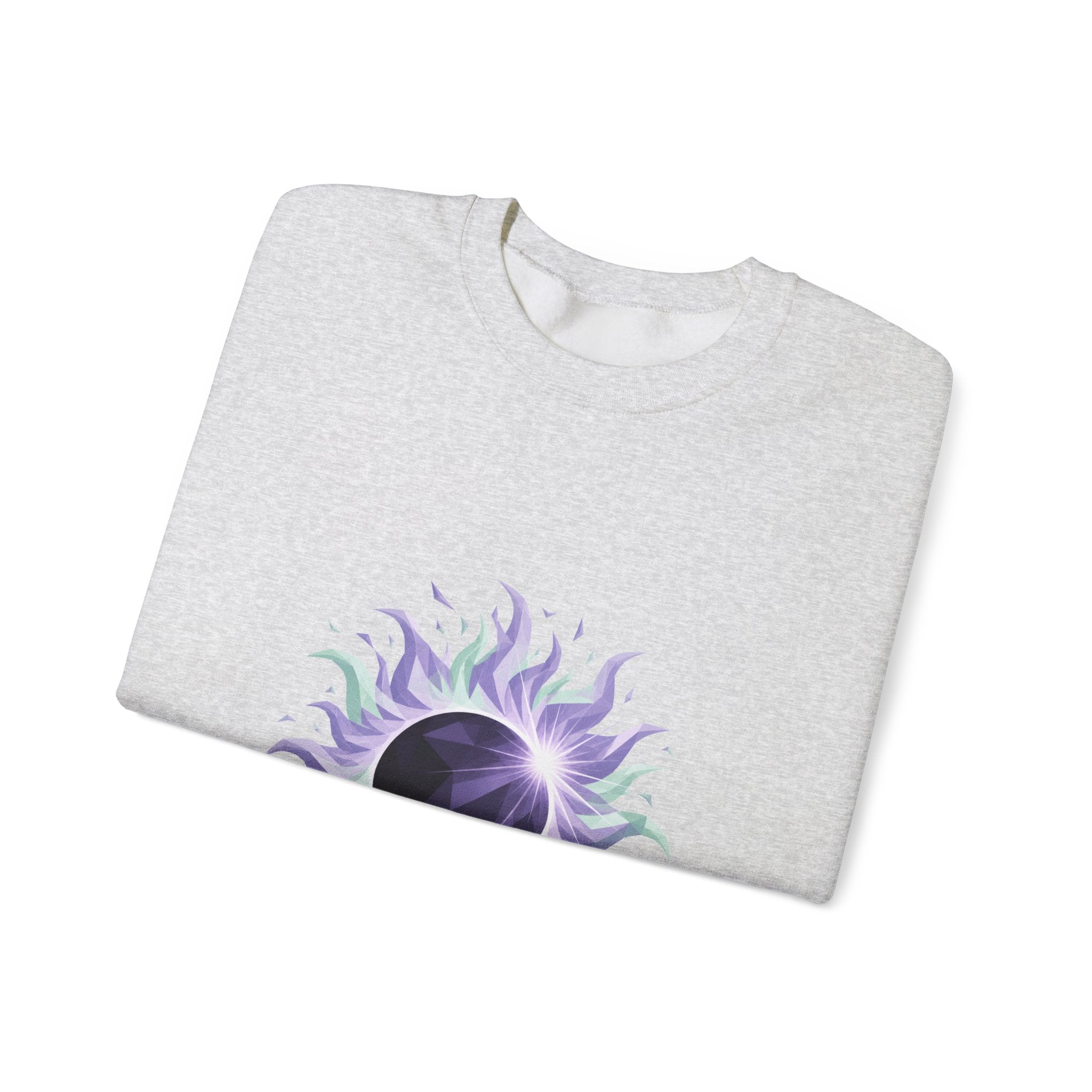 Matching Couple Sweatshirt - Solar & Lunar Eclipse Matching Couple Comfort Colors Crew Geometric Art His Hers Love Gift - Design A