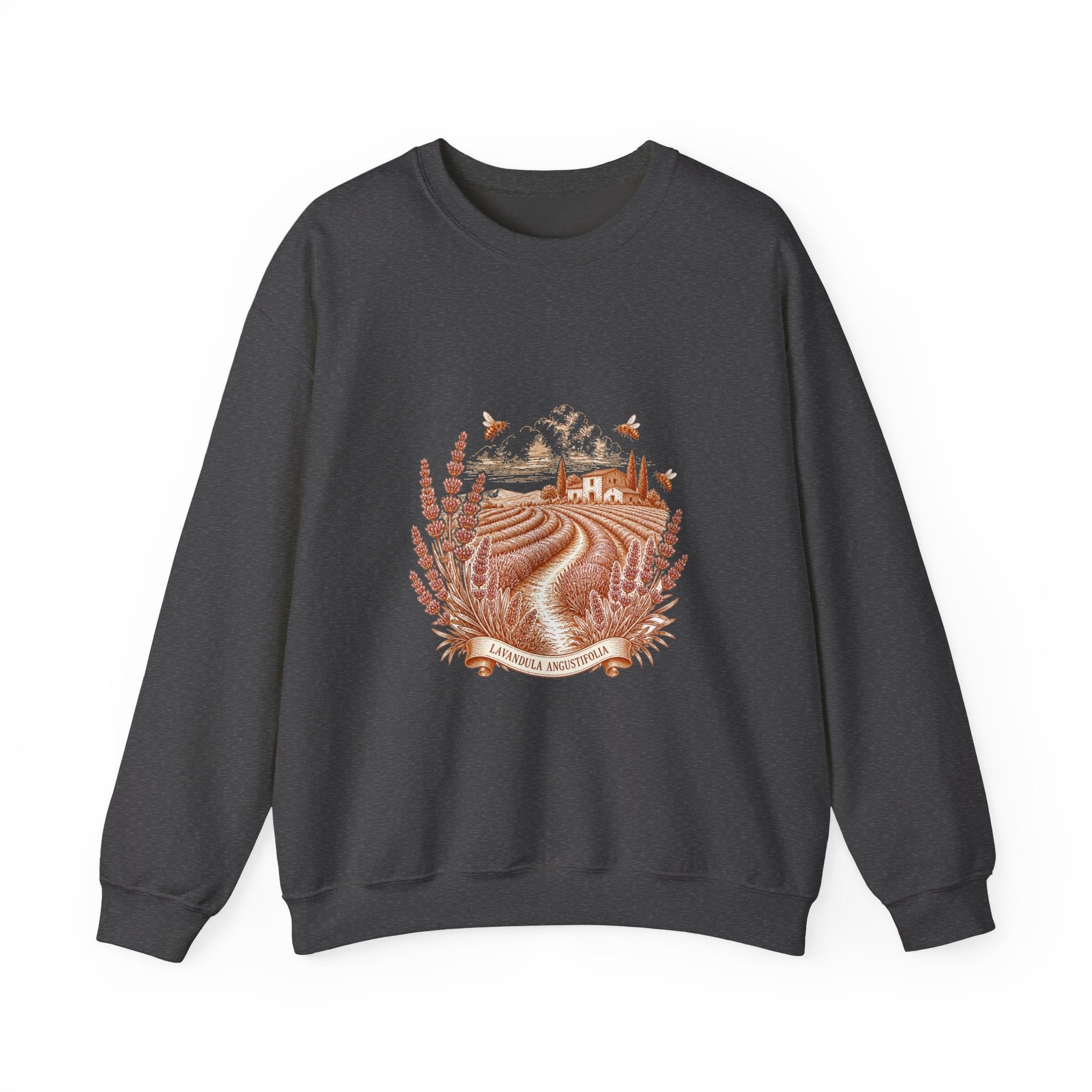 Matching Couple Sweatshirt - Lavender Fields & Canyon Matching Couple Premium Fleece Sweatshirt Vintage Art His Hers Honeymoon Gift - Design A