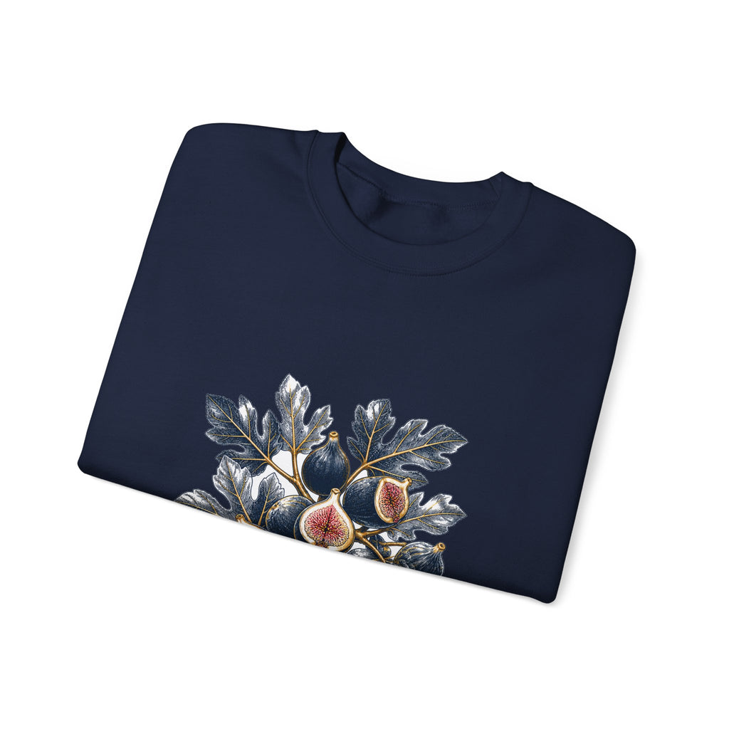 Matching Couple Sweatshirt - Olive Branch & Fig Matching Couple Crewneck Sweatshirt Hand-Drawn Art His Hers Best Friend Gift - Design B