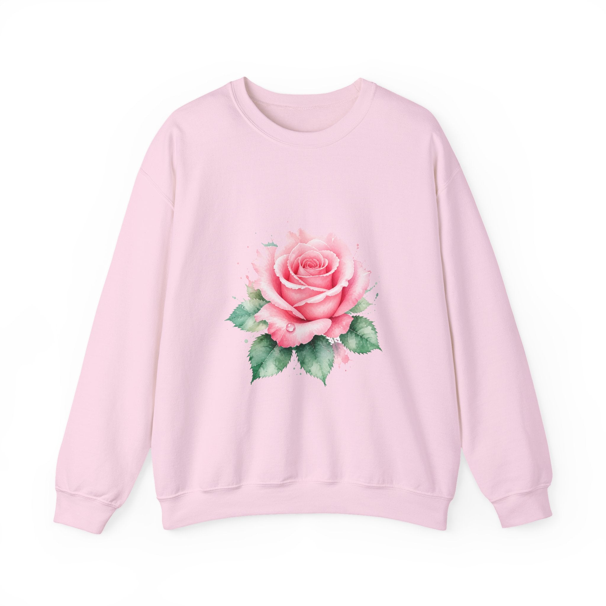 Matching Couple Sweatshirt - Rose & Thorn Matching Couple Comfort Colors Crew Watercolor Art His Hers Birthday Gift - Design A
