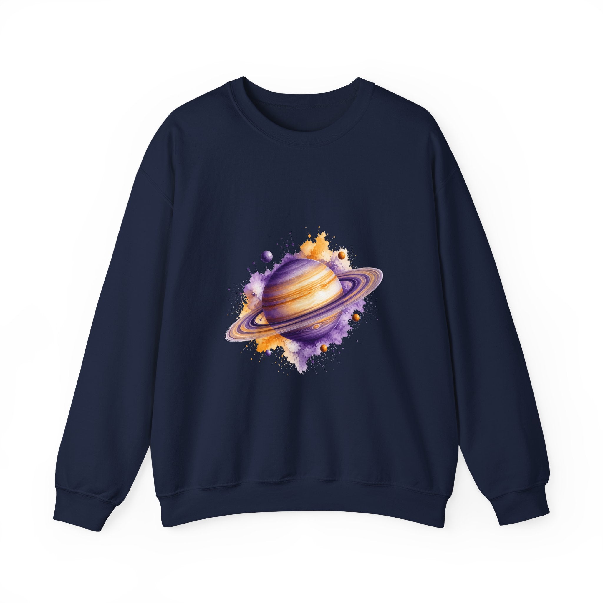 Matching Couple Sweatshirt - Saturn & Jupiter Matching Couple Comfort Colors Crew Watercolor Art His Hers Birthday Gift - Design A
