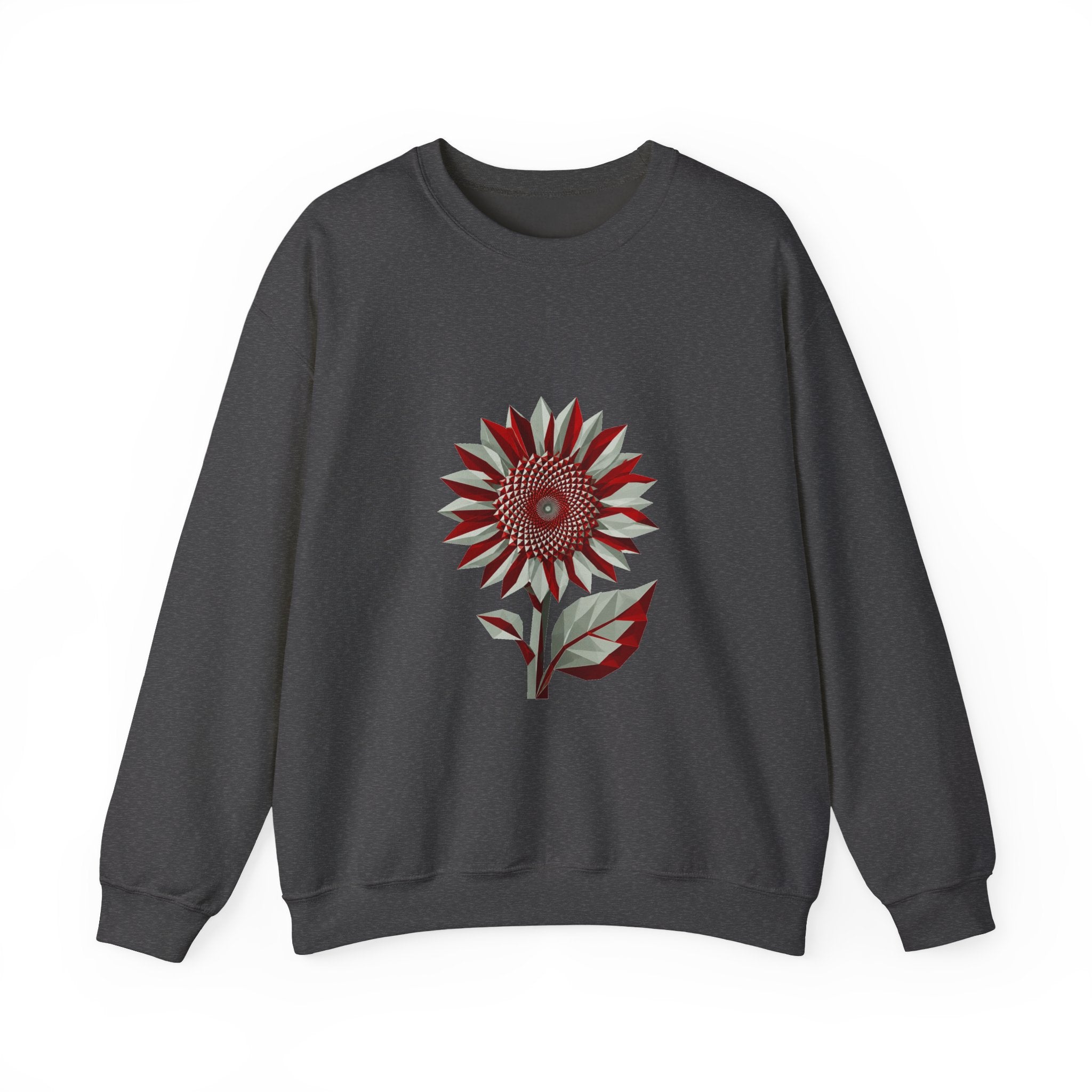 Matching Couple Sweatshirt - Sunflower & Moonflower Matching Couple Comfort Colors Crew Geometric Art His Hers Love Gift - Design A