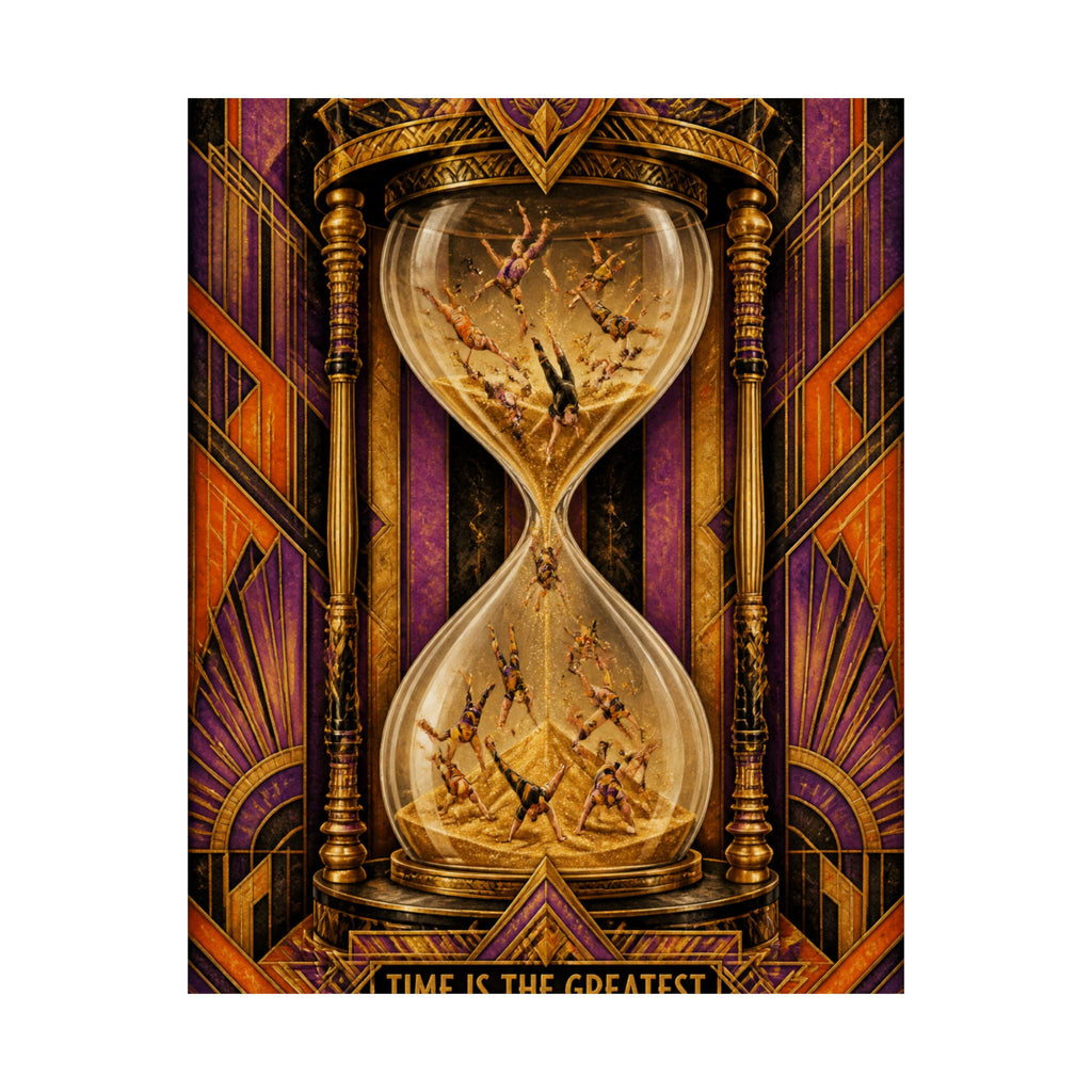 Hourglass Acrobats Wall Art Poster 18×24 Art Deco Entryway Decor Maximalist Print