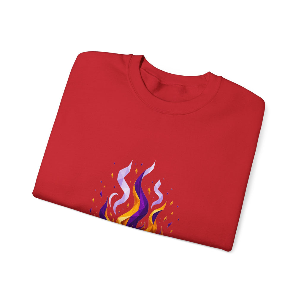 Matching Couple Sweatshirt - Wildfire & Waterfall Matching Couple Comfort Colors Crew Geometric Art His Hers Love Gift - Design A