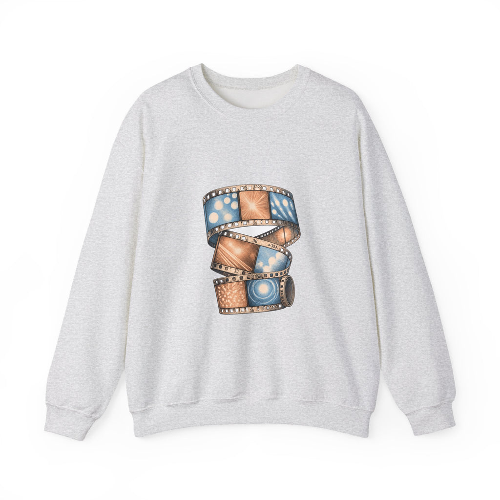 Matching Couple Sweatshirt - Camera & Film Matching Couple Crewneck Sweatshirt Vintage Art His Hers Wedding Gift - Design B