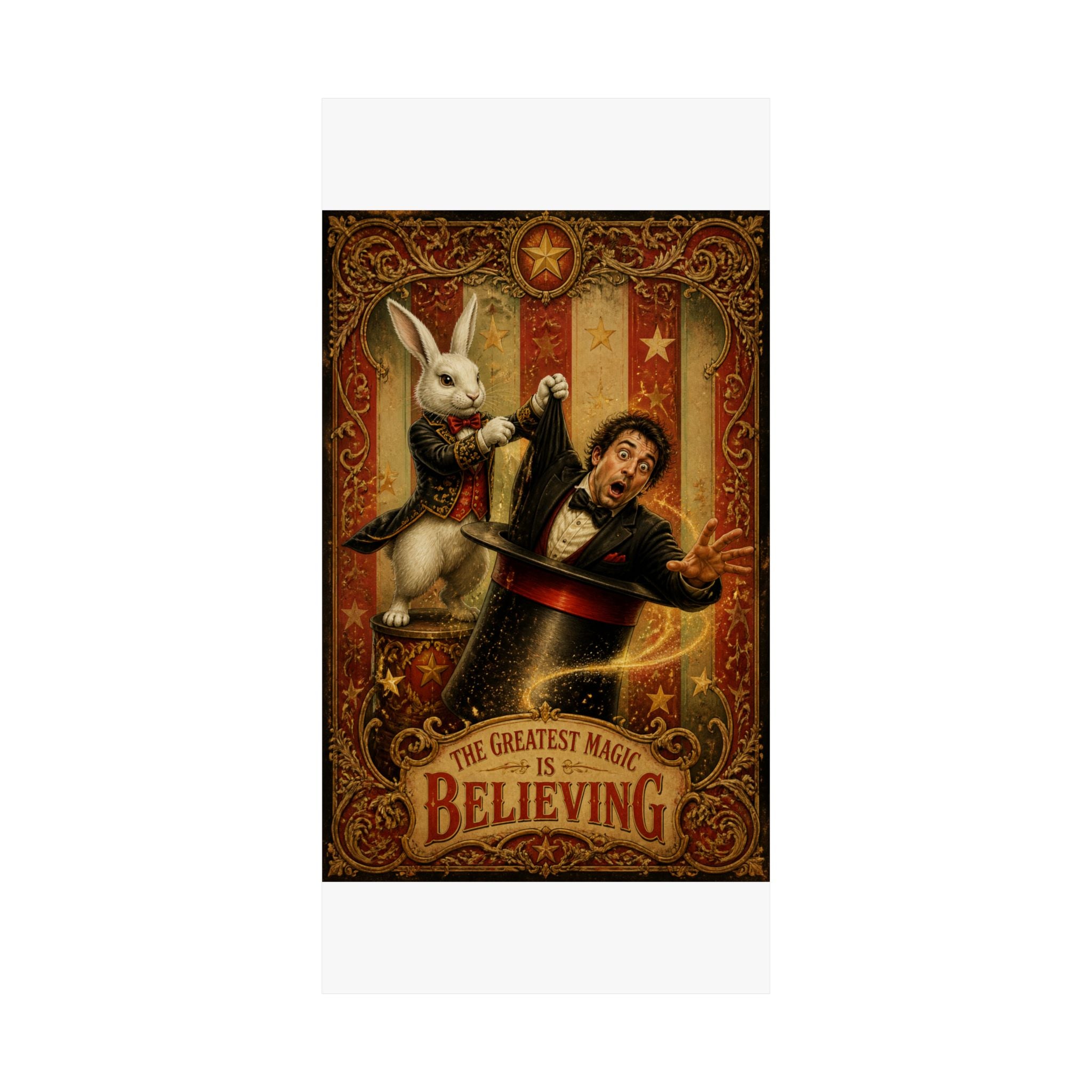 Magic Hat Rabbit Wall Art Poster 18×24 Baroque Home Office Decor Maximalist Print