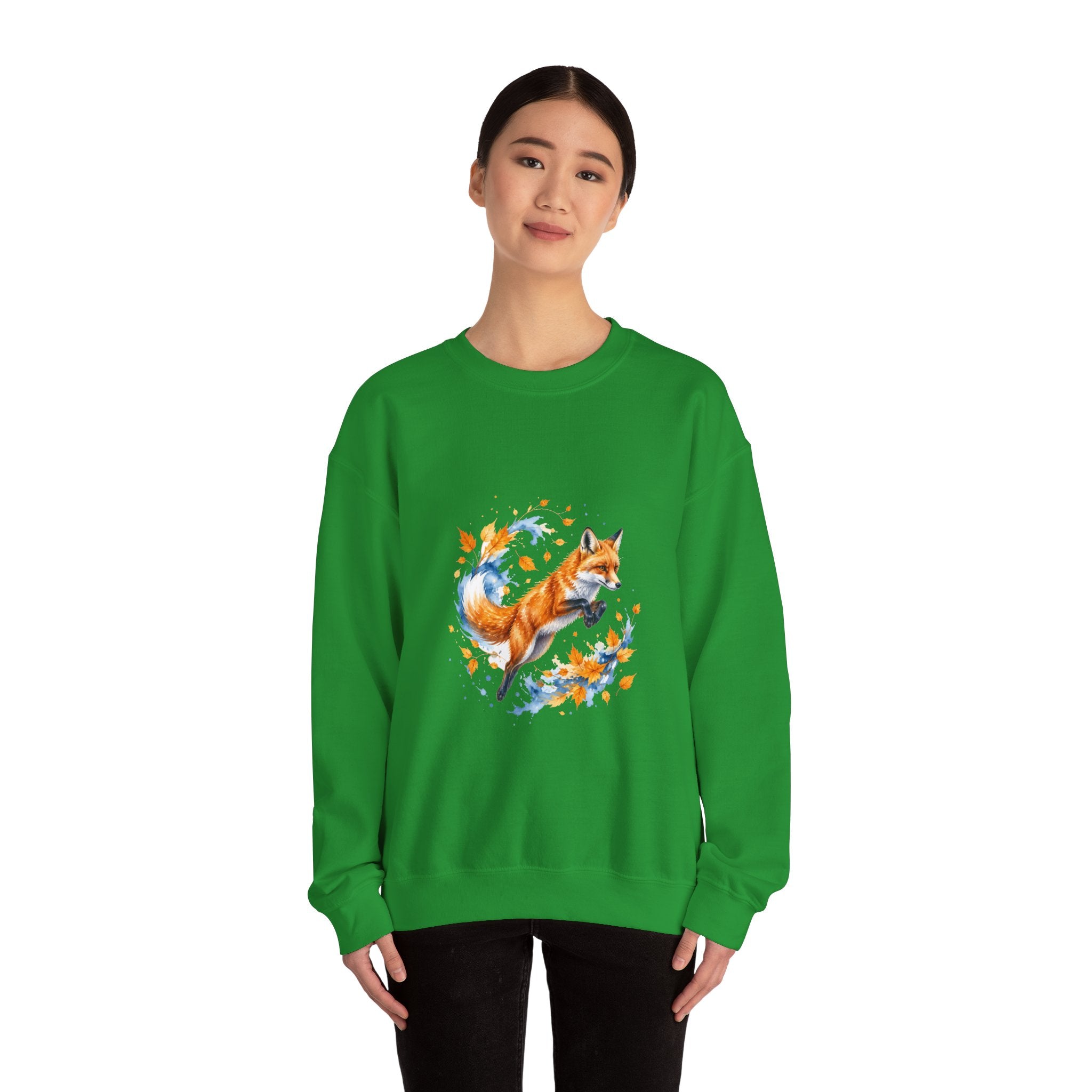 Matching Couple Sweatshirt - Fox & Rabbit Matching Couple Comfort Colors Crew Watercolor Art His Hers Birthday Gift - Design A