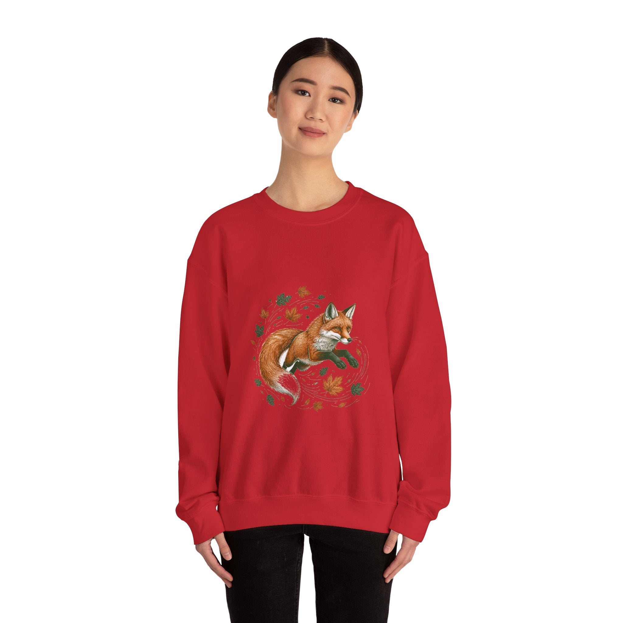 Matching Couple Sweatshirt - Fox & Rabbit Matching Couple Comfort Colors Crew Hand-Drawn Art His Hers Anniversary Gift - Design A