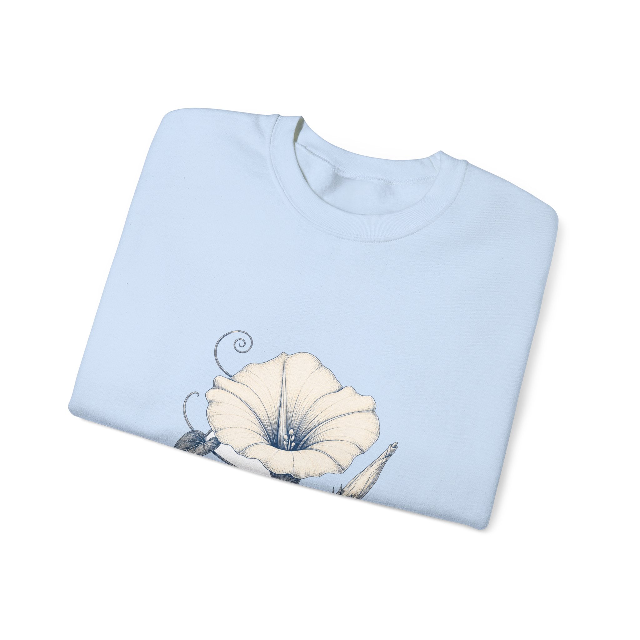 Matching Couple Sweatshirt - Sunflower & Moonflower Matching Couple Comfort Colors Crew Hand-Drawn Art His Hers Anniversary Gift - Design B