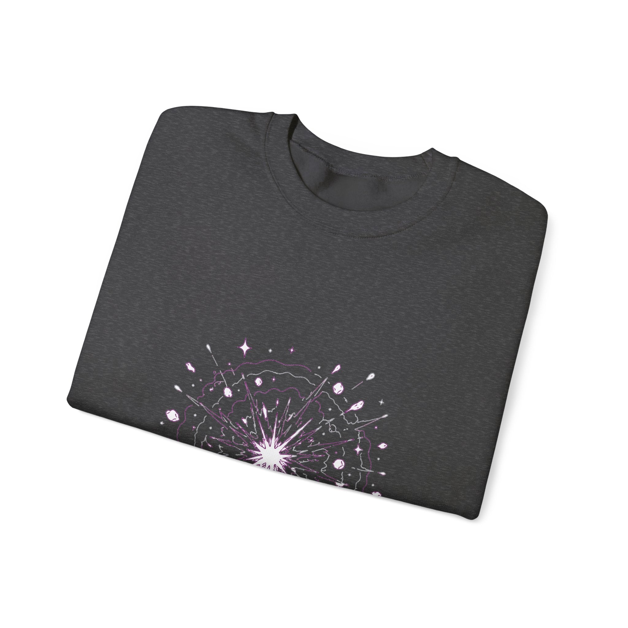 Matching Couple Sweatshirt - Galaxy & Supernova Matching Couple Comfort Colors Crew Minimalist Art His Hers Christmas Gift - Design B