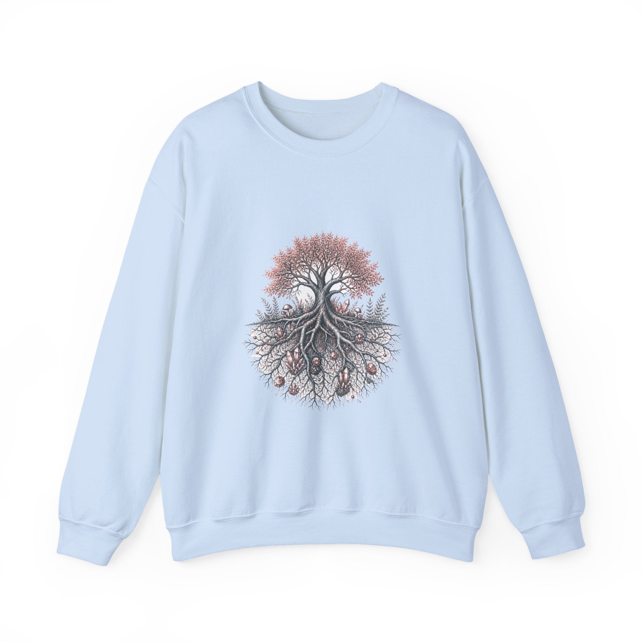 Matching Couple Sweatshirt - Ancient Oak & Deep Roots Matching Couple Comfort Colors Crew Vintage Art His Hers Honeymoon Gift - Design B