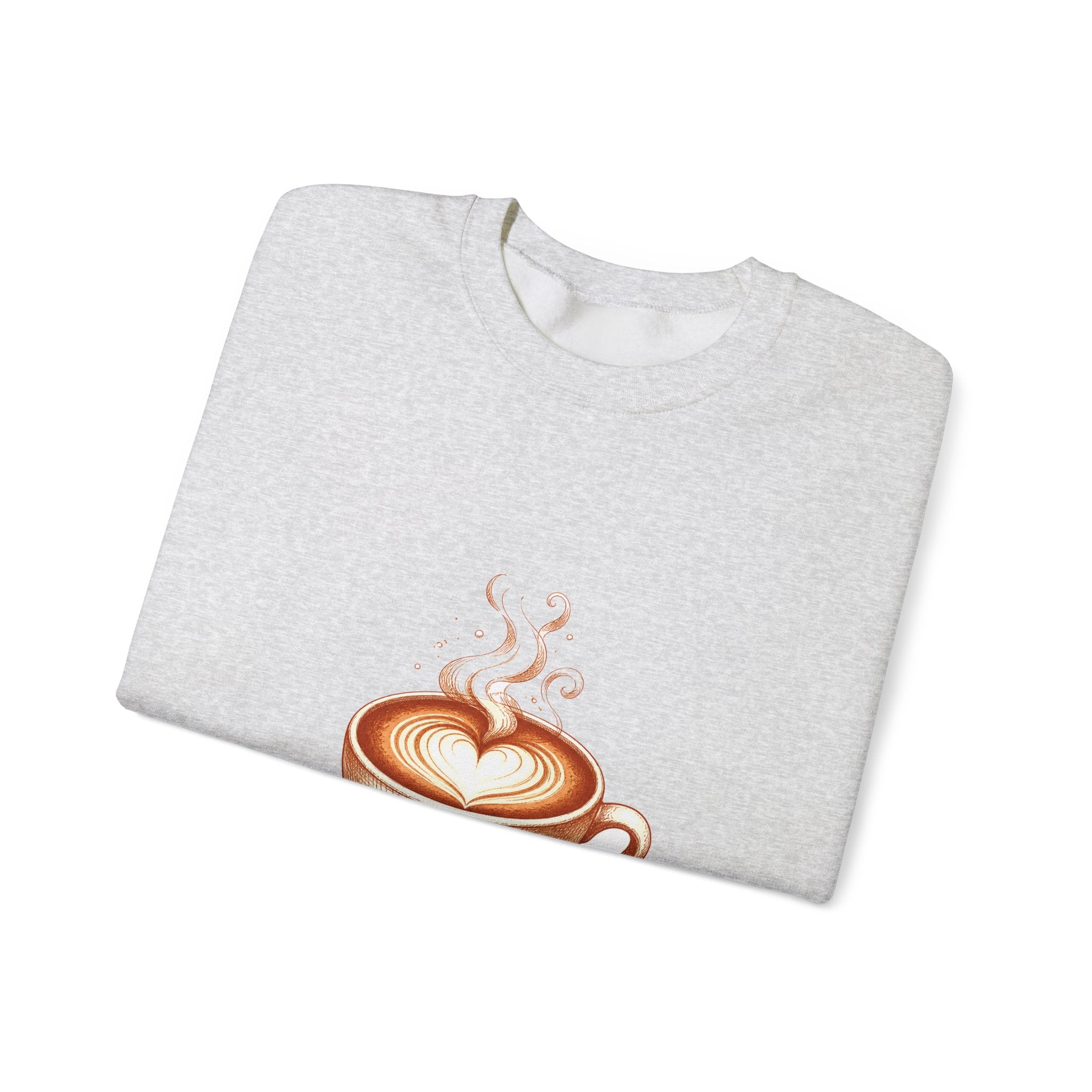 Matching Couple Sweatshirt - Coffee & Tea Matching Couple Crewneck Sweatshirt Hand-Drawn Art His Hers Best Friend Gift - Design A