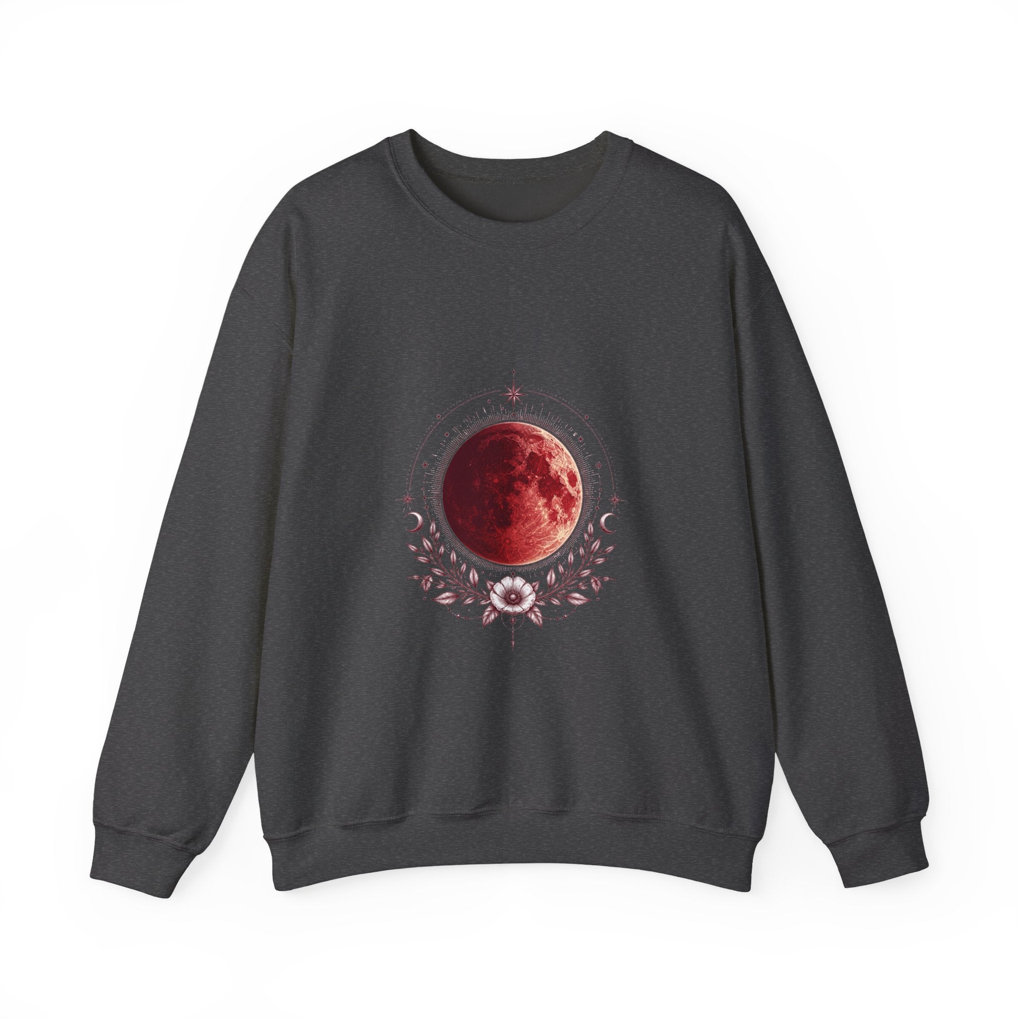 Matching Couple Sweatshirt - Solar & Lunar Eclipse Matching Couple Premium Fleece Sweatshirt Vintage Art His Hers Honeymoon Gift - Design B