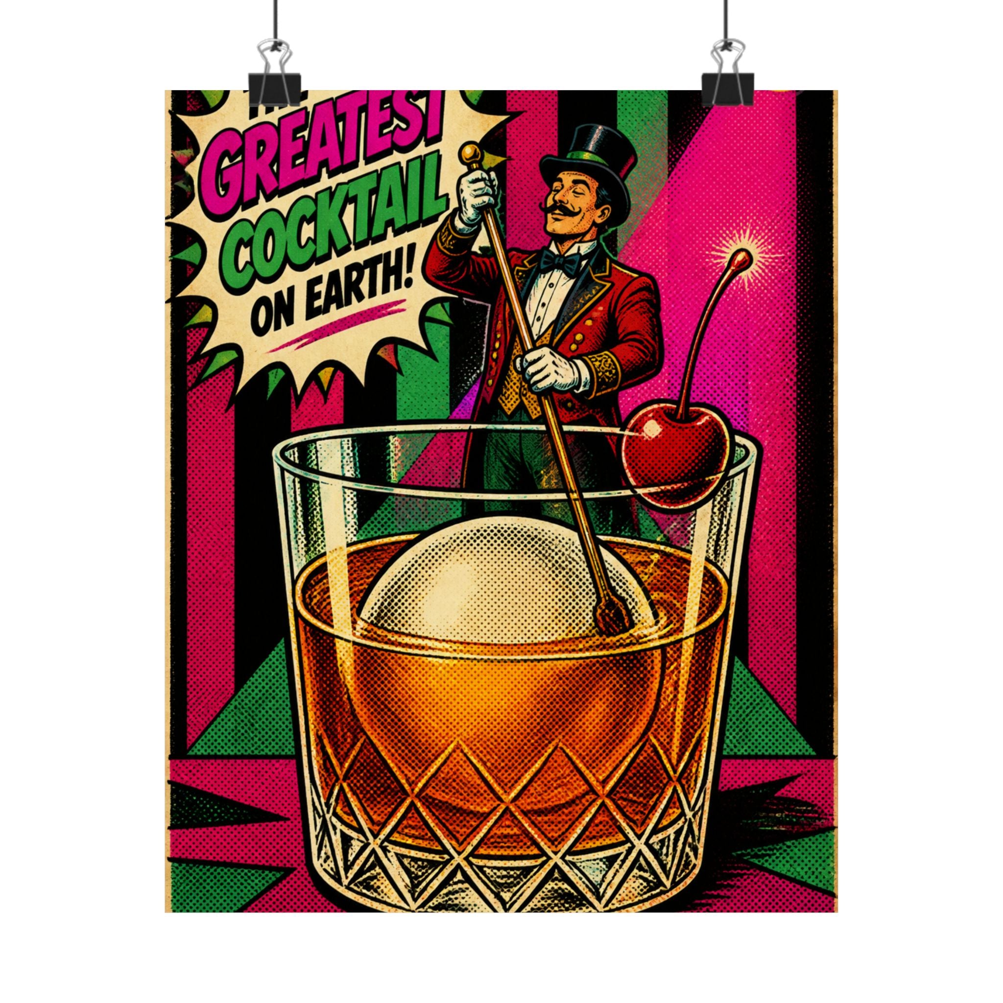 Old Fashioned Ringmaster Wall Art Poster 18×24 Pop Art Living Room Decor Maximalist Print