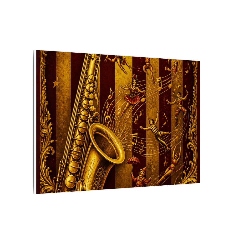 Saxophone Music Circus Wall Art Canvas 16×20 Baroque Home Office Decor Maximalist Print