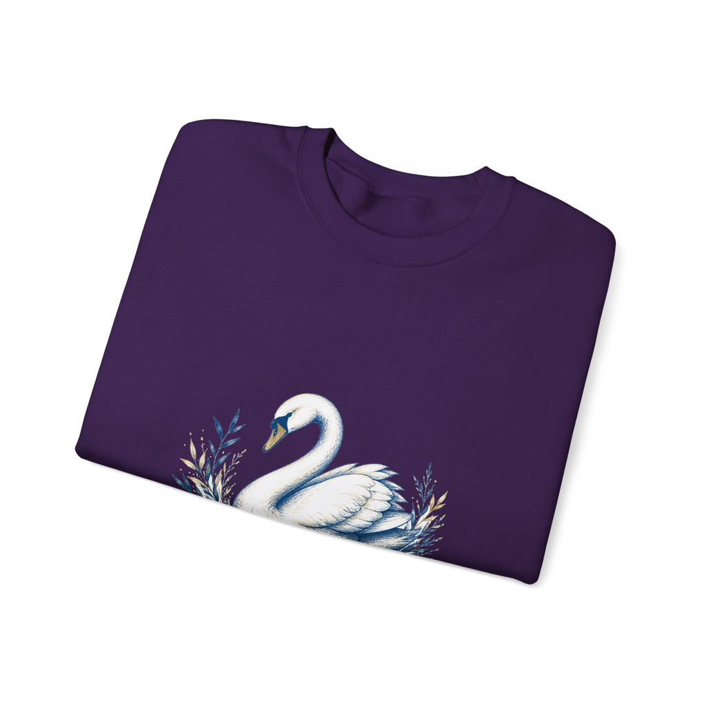 Matching Couple Sweatshirt - Raven & Swan Matching Couple Crewneck Sweatshirt Hand-Drawn Art His Hers Best Friend Gift - Design B