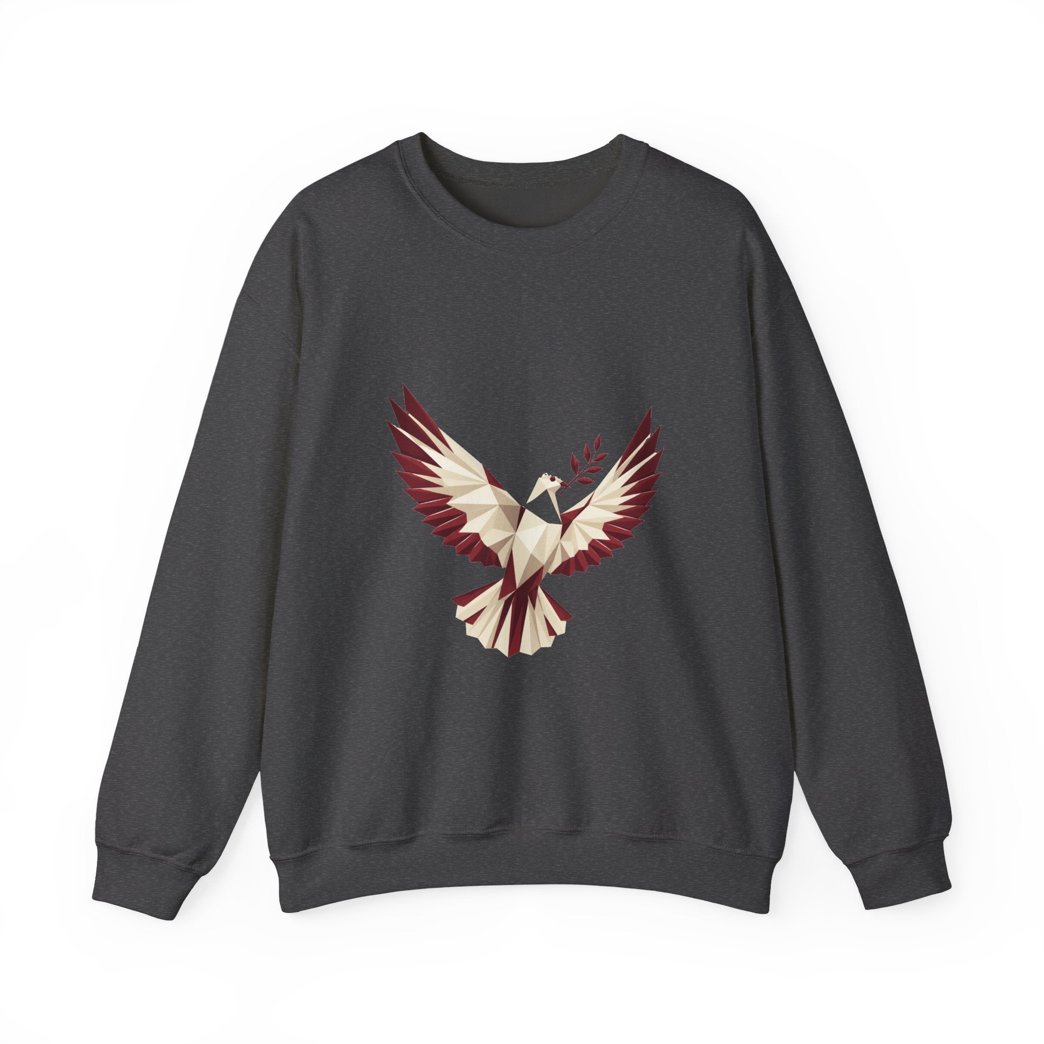 Matching Couple Sweatshirt - Wolf & Dove Matching Couple Comfort Colors Crew Geometric Art His Hers Love Gift - Design B