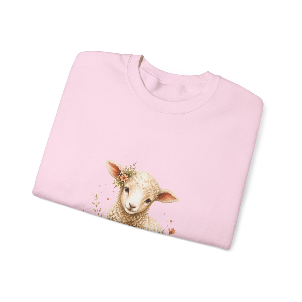 Matching Couple Sweatshirt - Lion & Lamb Matching Couple Comfort Colors Crew Watercolor Art His Hers Birthday Gift - Design B