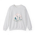 Matching Couple Sweatshirt - Volcano & Glacier Matching Couple Crewneck Sweatshirt Minimalist Art His Hers Valentine Gift - Design B
