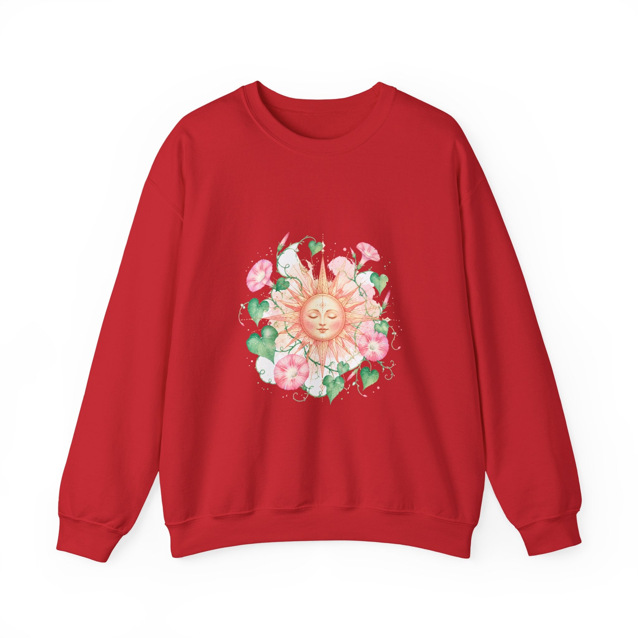 Matching Couple Sweatshirt - Sun & Moon Matching Couple Premium Fleece Sweatshirt Watercolor Art His Hers Birthday Gift - Design B