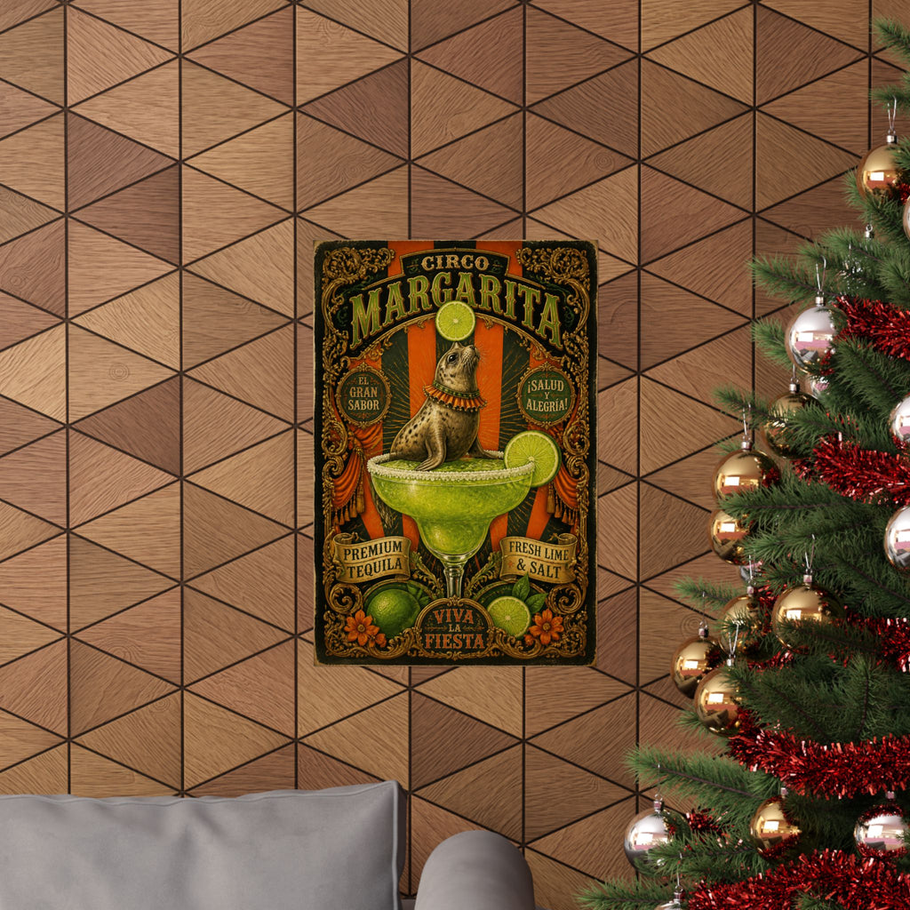 Margarita Balancing Seal Wall Art Poster 18×24 Baroque Home Office Decor Maximalist Print
