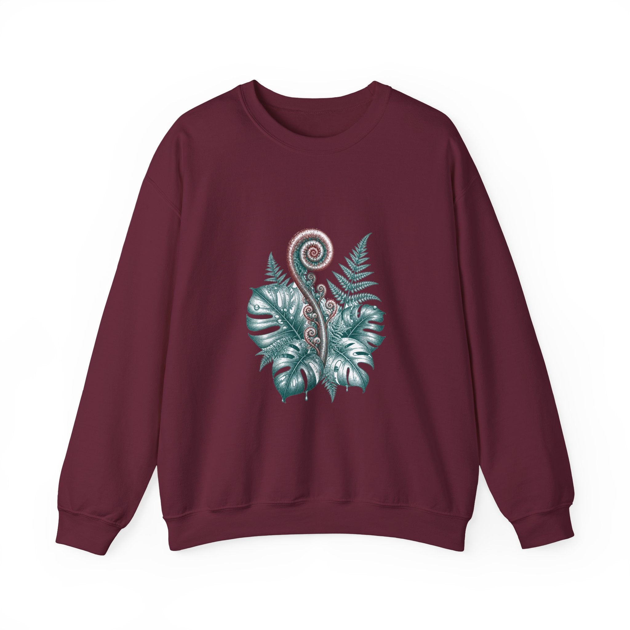 Matching Couple Sweatshirt - Desert & Rainforest Matching Couple Comfort Colors Crew Hand-Drawn Art His Hers Anniversary Gift - Design B
