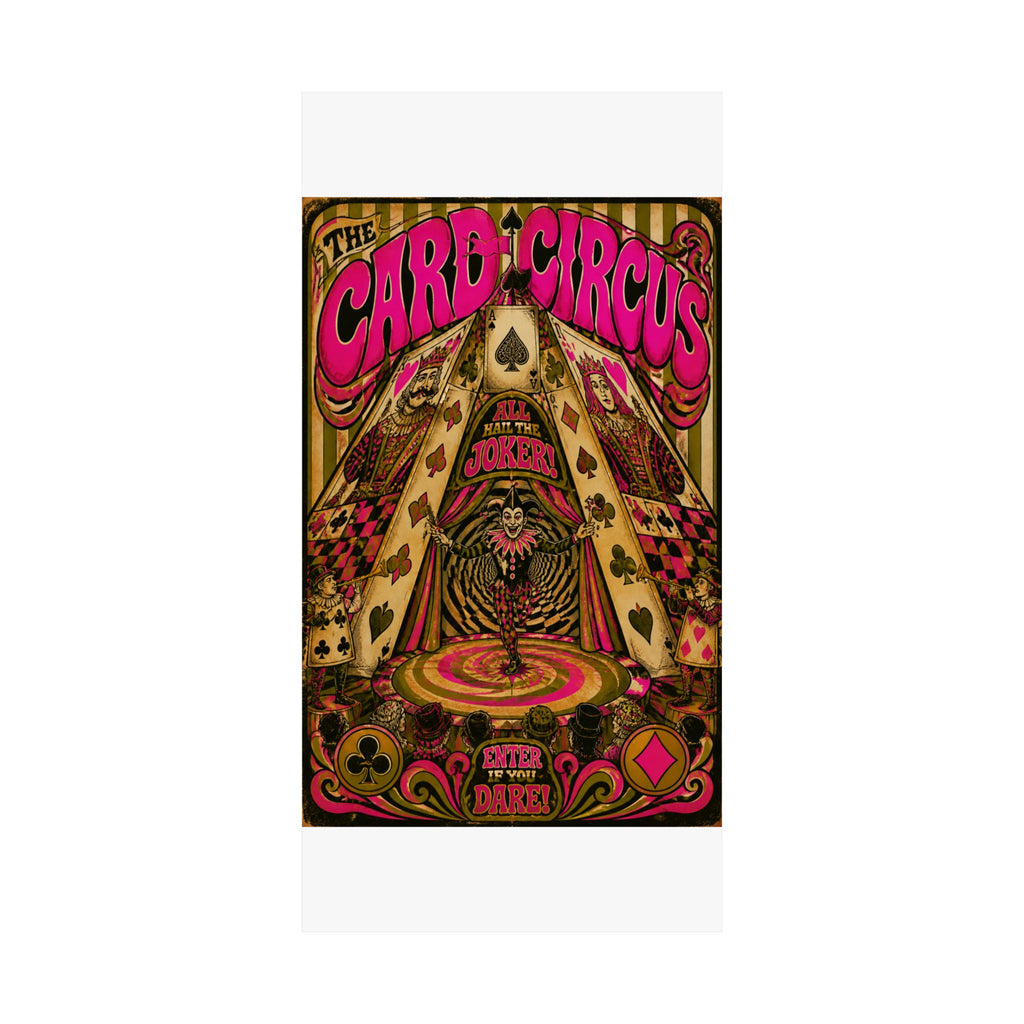 Playing Cards Tent Wall Art Poster 18×24 Psychedelic Cafe Decor Maximalist Print