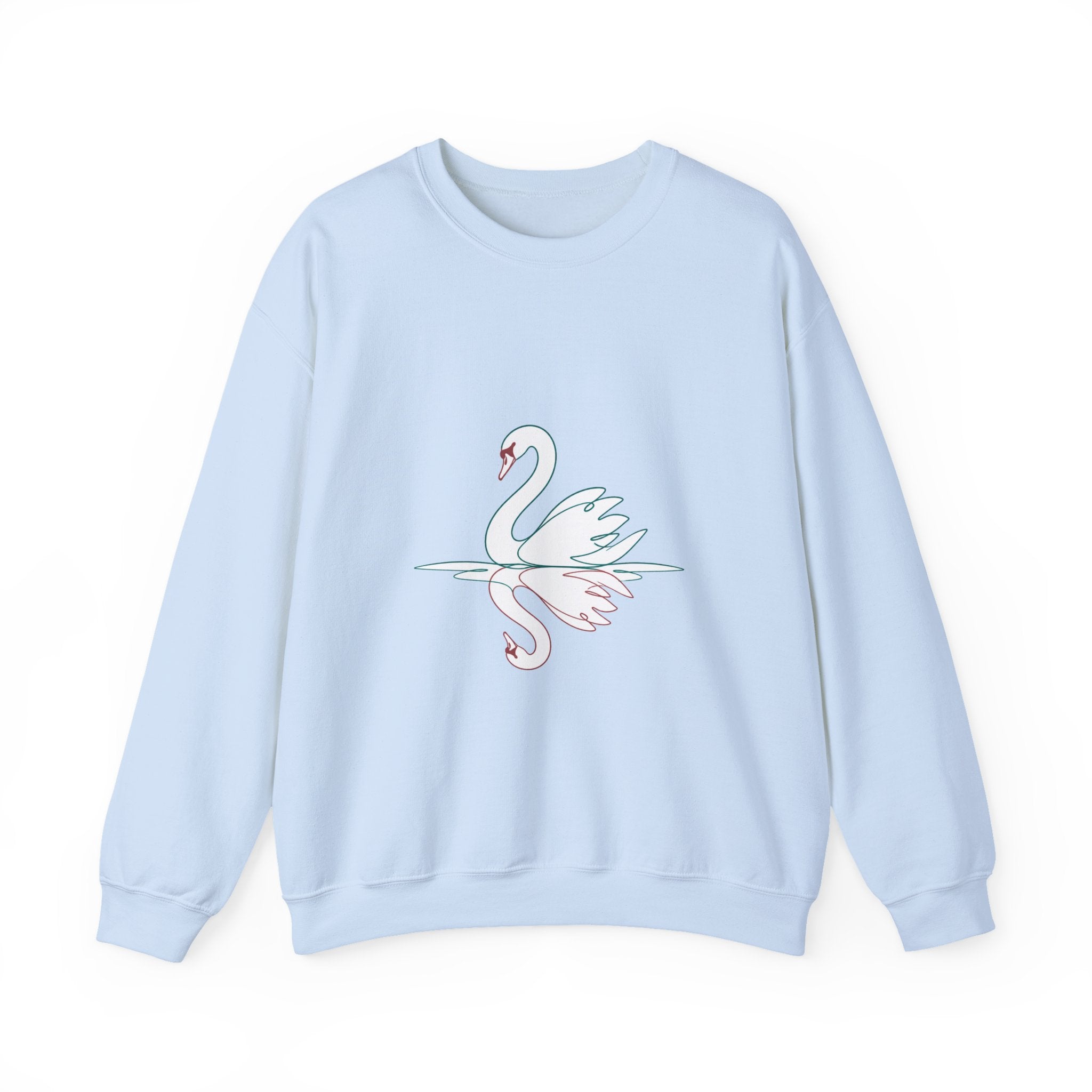Matching Couple Sweatshirt - Raven & Swan Matching Couple Premium Fleece Sweatshirt Minimalist Art His Hers Christmas Gift - Design B