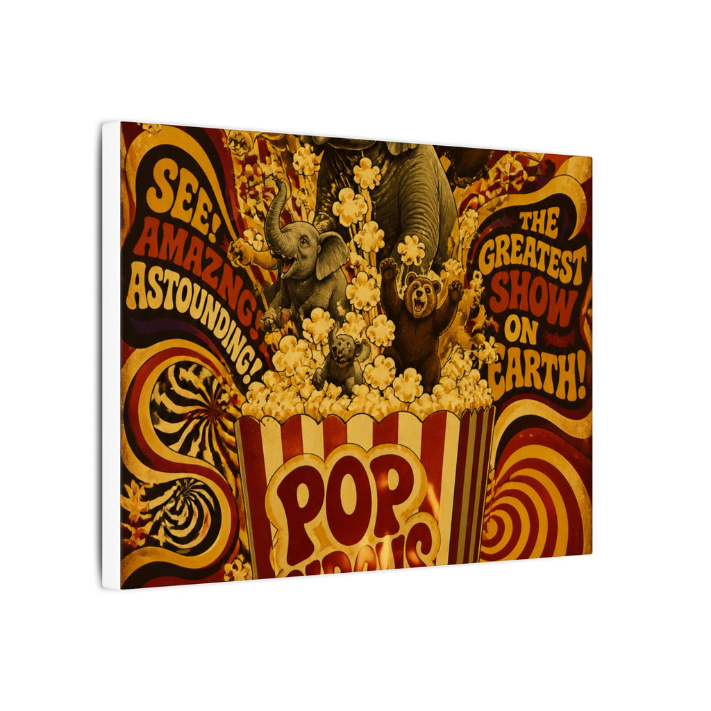 Popcorn Box Animals Wall Art Canvas 24×36 Psychedelic Dining Room Decor Maximalist Print