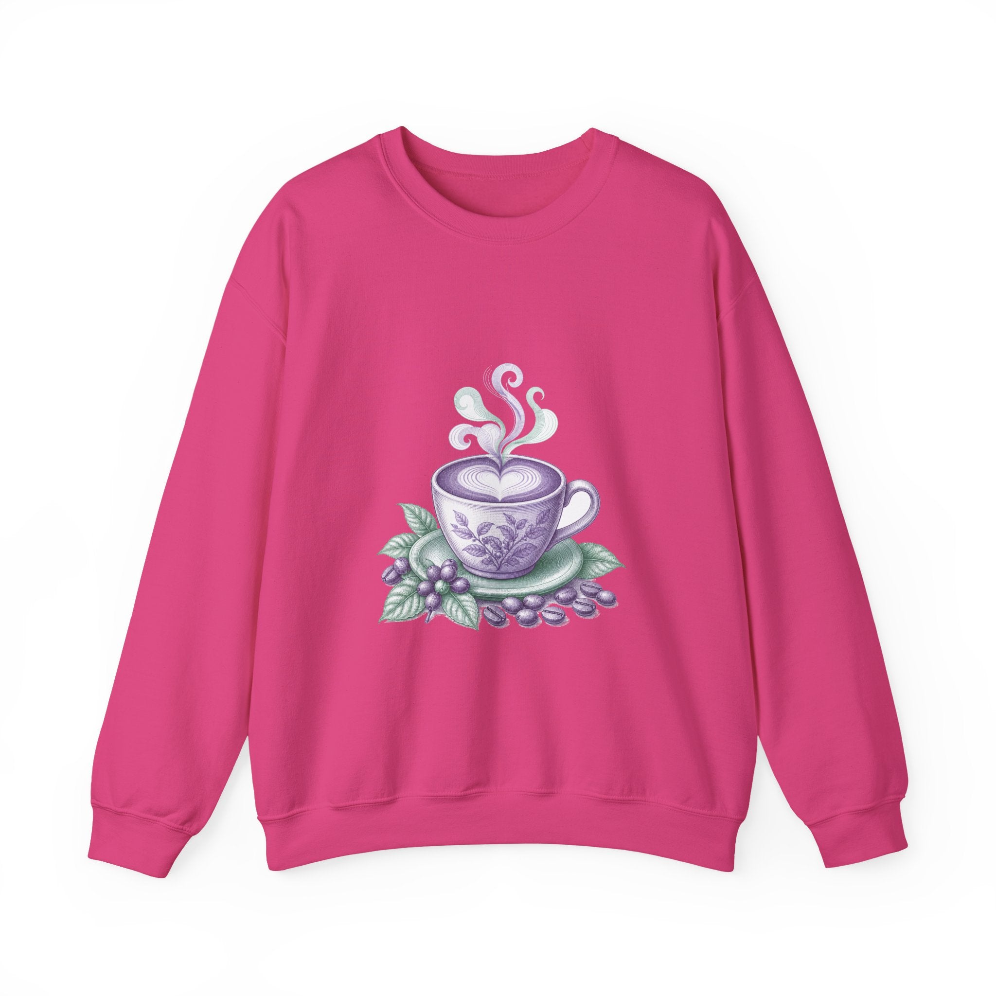 Matching Couple Sweatshirt - Coffee & Tea Matching Couple Premium Fleece Sweatshirt Vintage Art His Hers Honeymoon Gift - Design A
