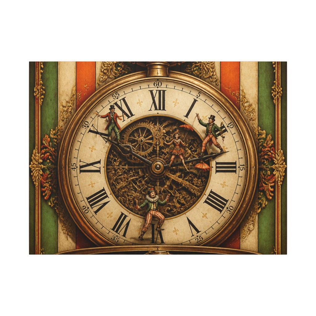 Pocket Watch Performers Wall Art Canvas 24×36 Baroque Studio Decor Maximalist Print