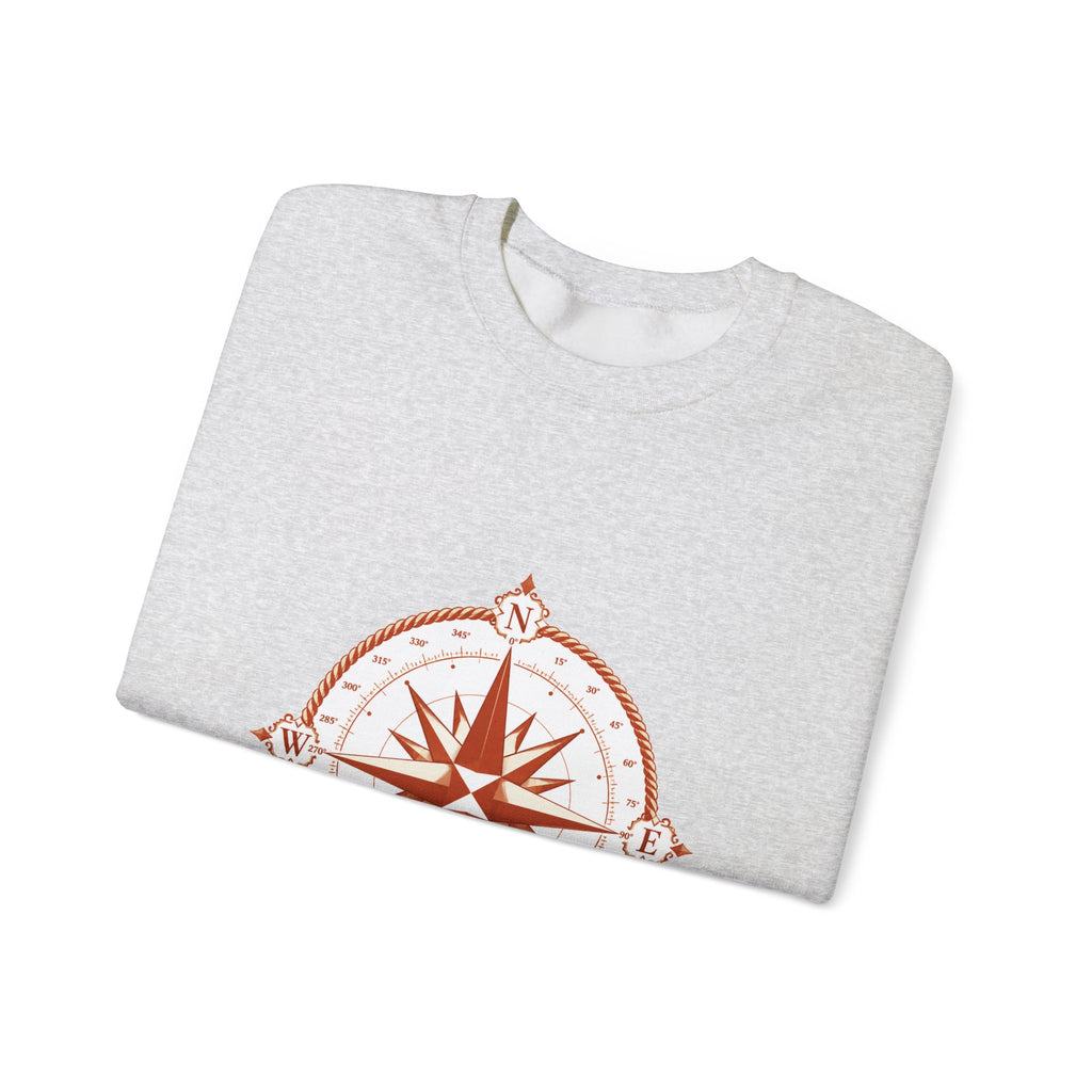 Matching Couple Sweatshirt - Compass North & South Matching Couple Comfort Colors Crew Geometric Art His Hers Love Gift - Design A