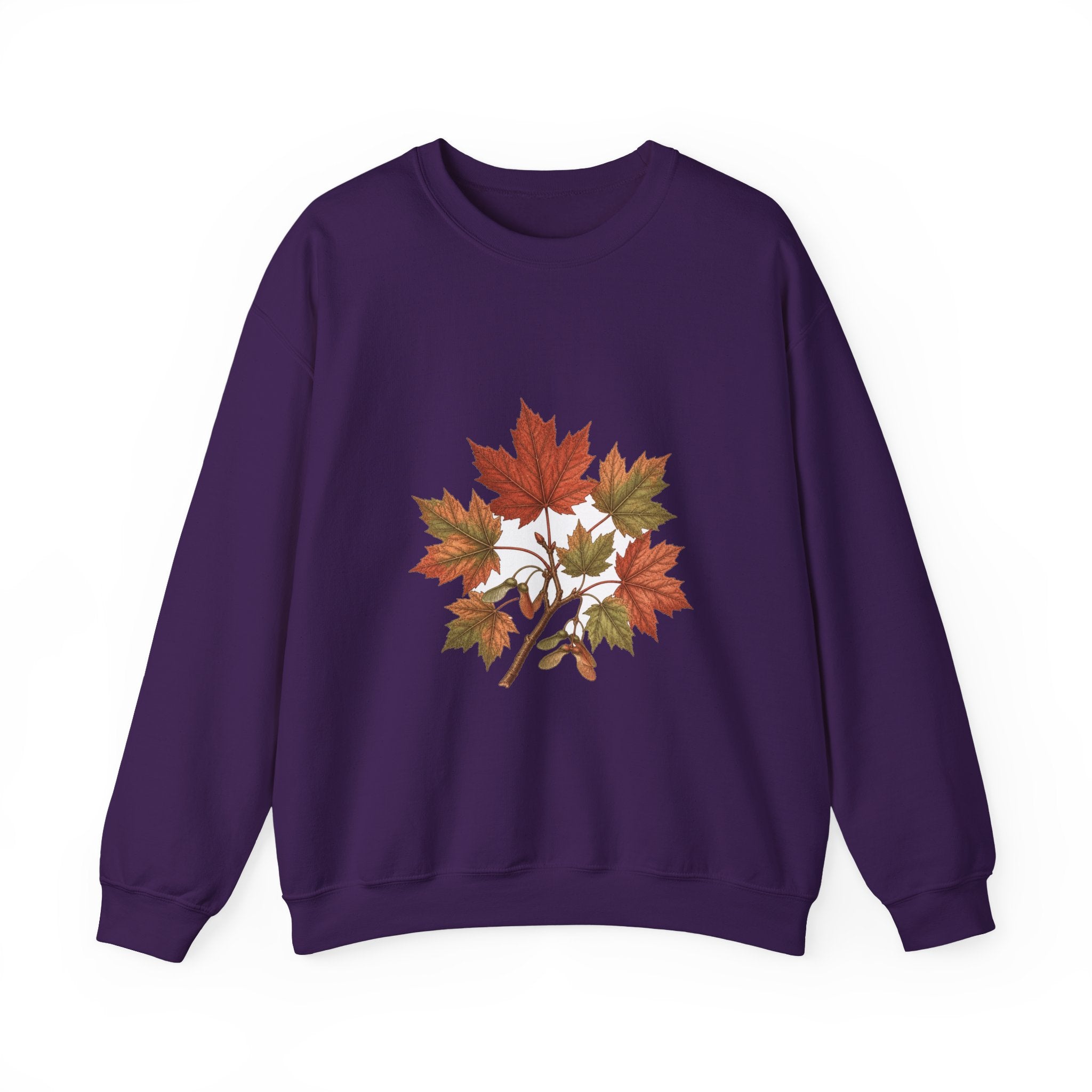Matching Couple Sweatshirt - Cherry Blossom & Maple Leaf Matching Couple Comfort Colors Crew Vintage Art His Hers Honeymoon Gift - Design B