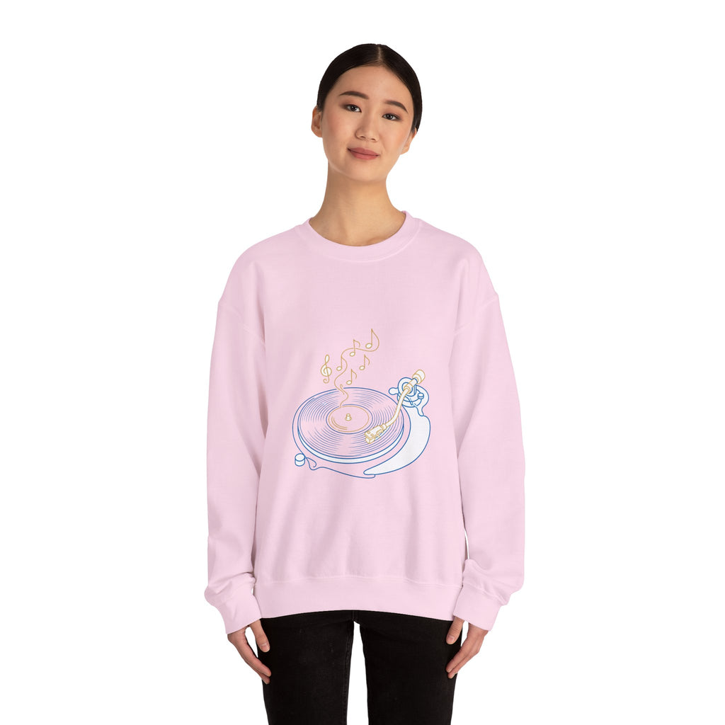 Matching Couple Sweatshirt - Vinyl & Cassette Matching Couple Comfort Colors Crew Minimalist Art His Hers Christmas Gift - Design A
