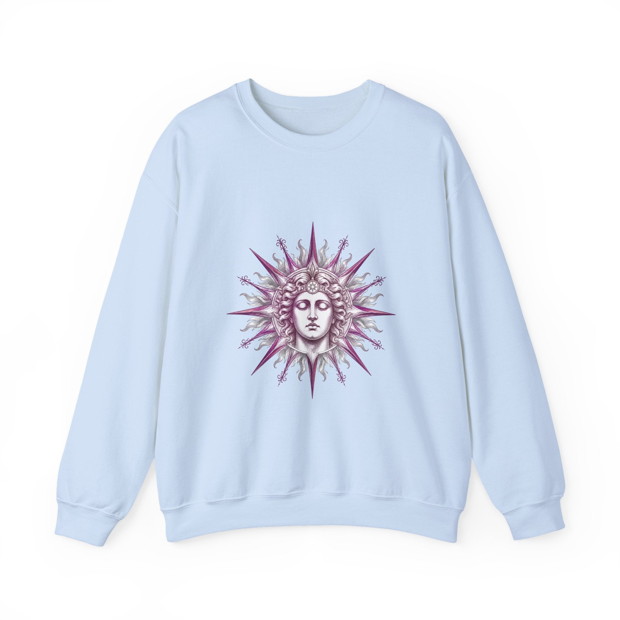 Matching Couple Sweatshirt - Helios & Selene Matching Couple Comfort Colors Crew Hand-Drawn Art His Hers Anniversary Gift - Design A