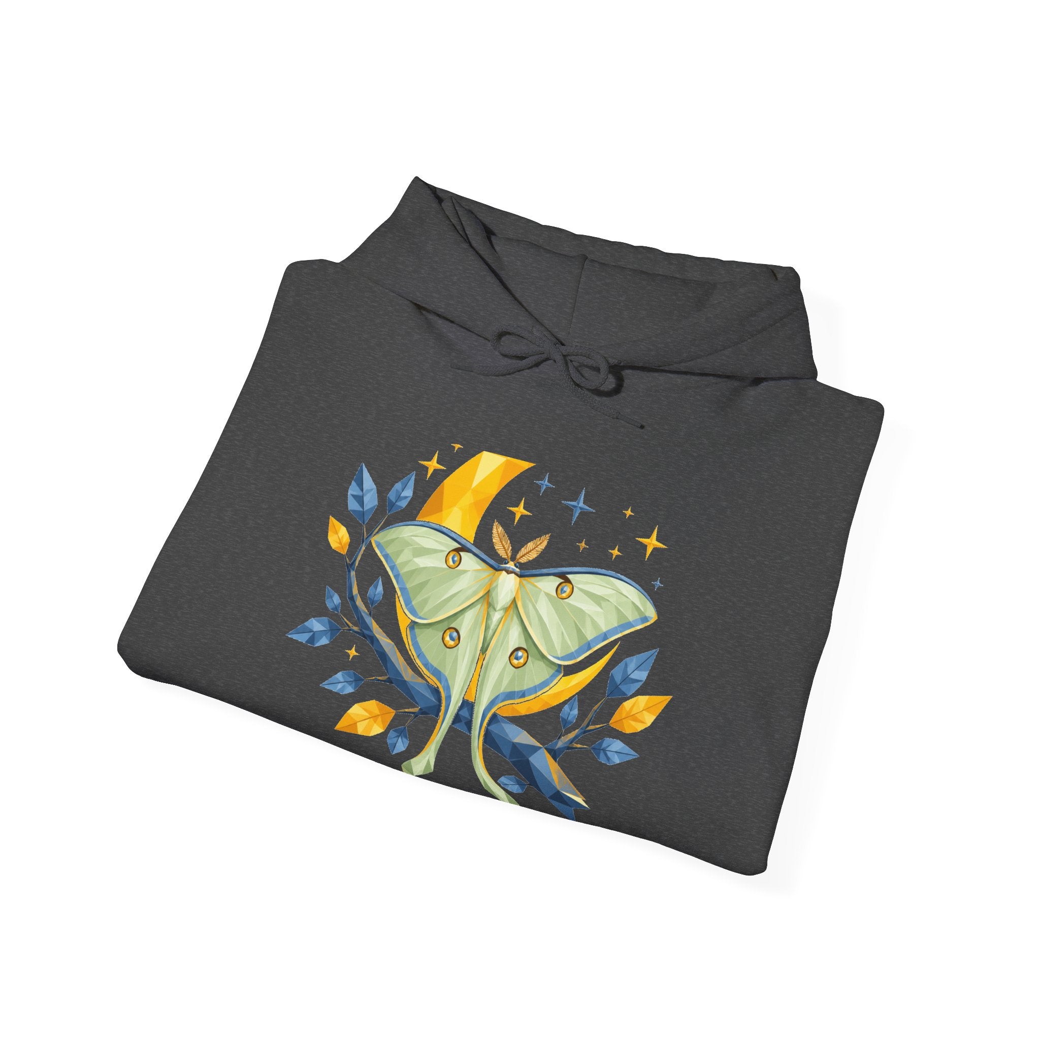 Matching Couple Sweatshirt - Butterfly & Moth Matching Couple Hooded Sweatshirt Geometric Art His Hers Couple Gift - Design B
