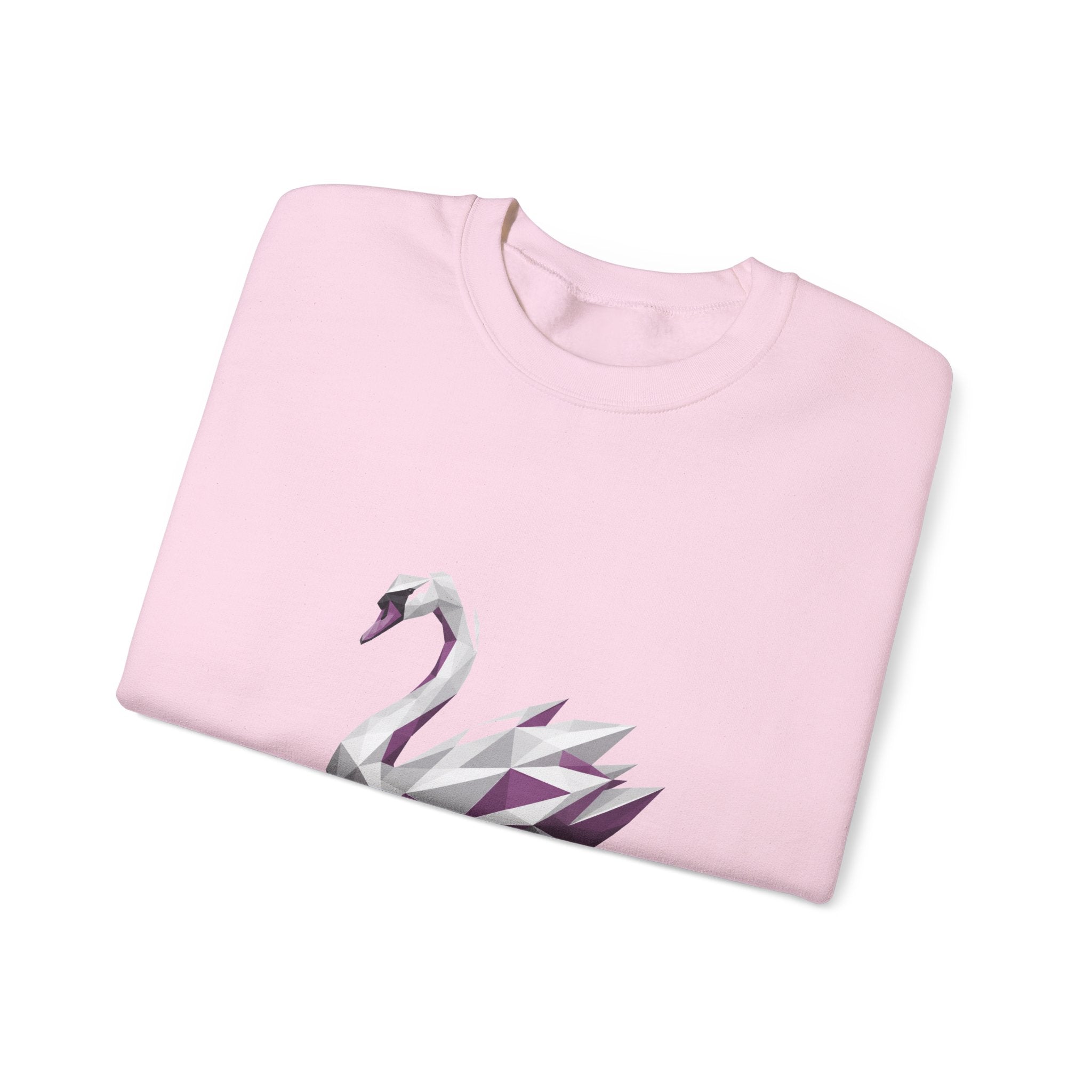 Matching Couple Sweatshirt - Raven & Swan Matching Couple Premium Fleece Sweatshirt Geometric Art His Hers Love Gift - Design B