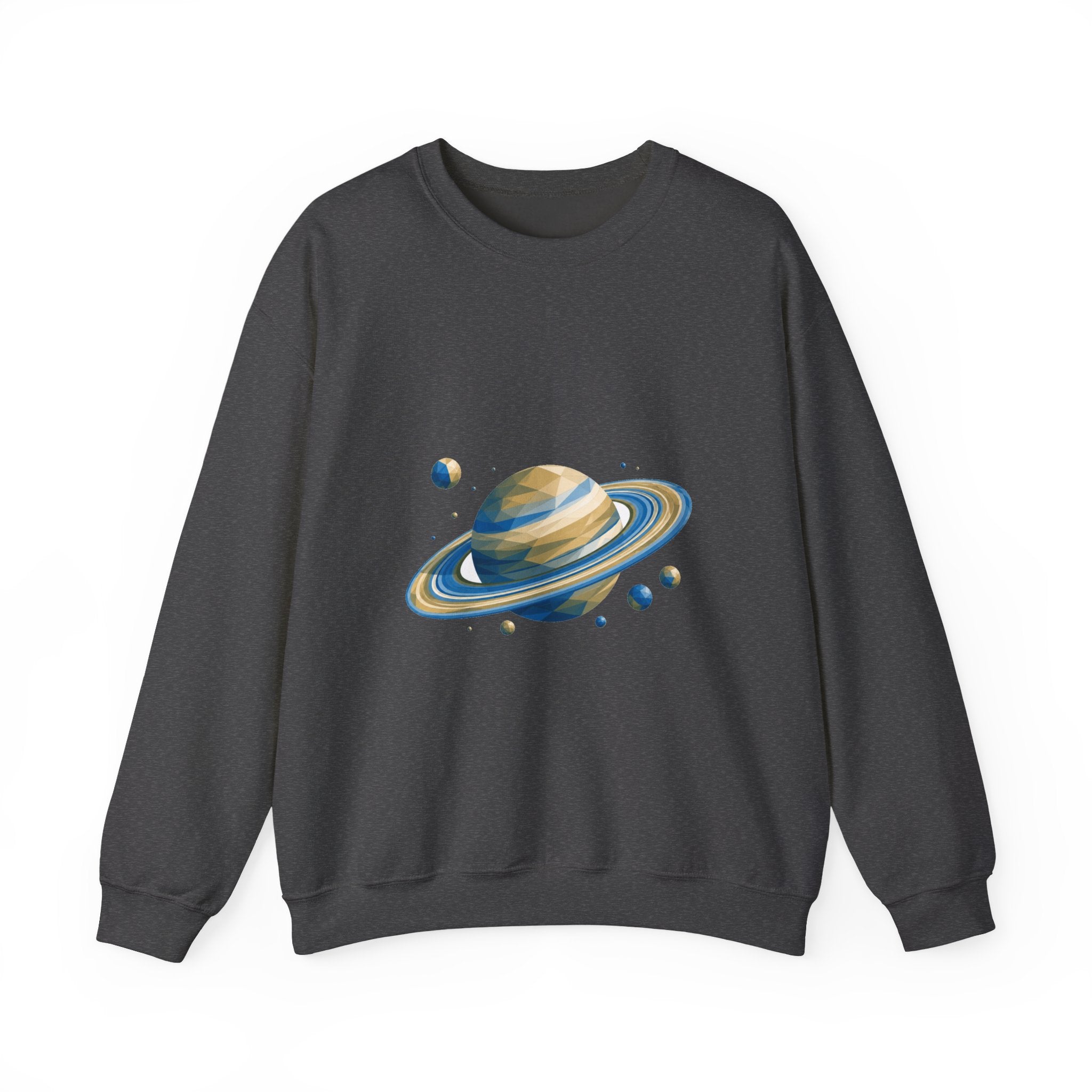 Matching Couple Sweatshirt - Saturn & Jupiter Matching Couple Premium Fleece Sweatshirt Geometric Art His Hers Love Gift - Design A