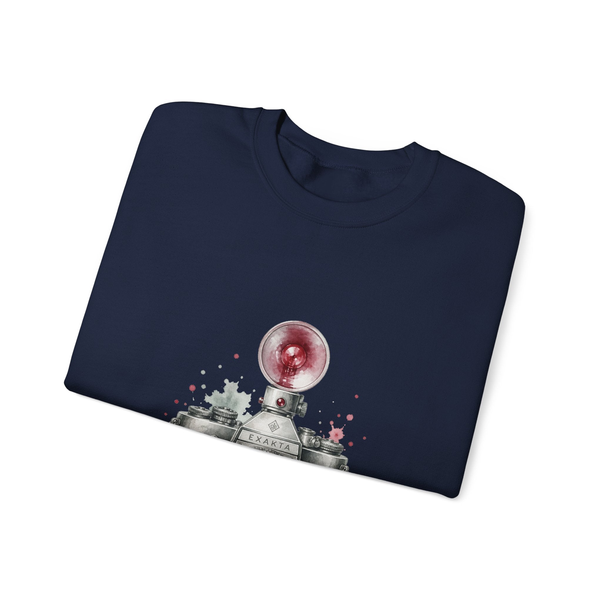 Matching Couple Sweatshirt - Camera & Film Matching Couple Comfort Colors Crew Watercolor Art His Hers Birthday Gift - Design A