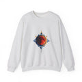 Matching Couple Sweatshirt - Solar & Lunar Eclipse Matching Couple Crewneck Sweatshirt Geometric Art His Hers Couple Gift - Design B