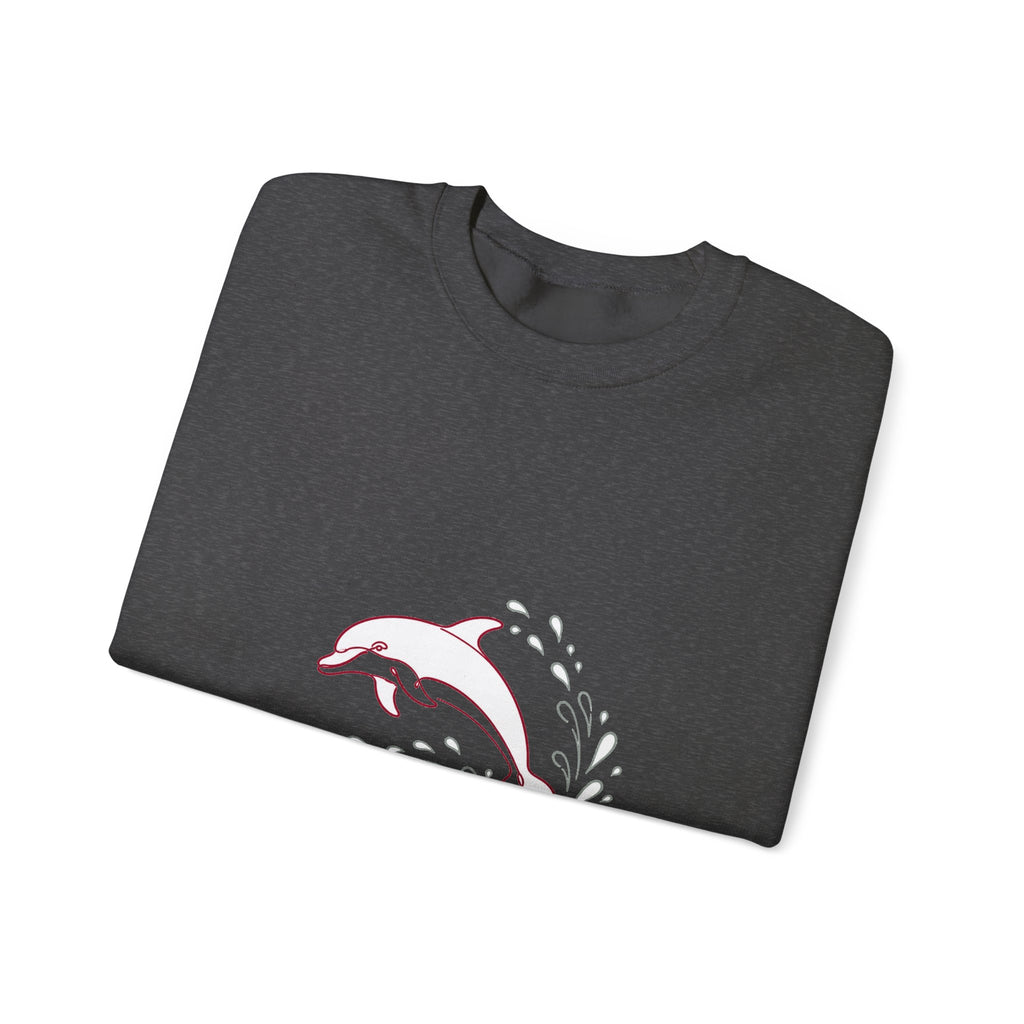 Matching Couple Sweatshirt - Shark & Dolphin Matching Couple Premium Fleece Sweatshirt Minimalist Art His Hers Christmas Gift - Design B